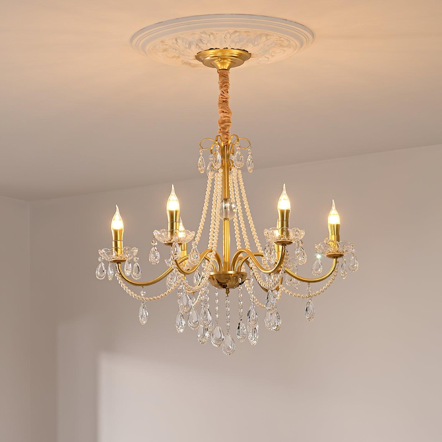 Elysion Gold Crystal Chandelier - Letslighting