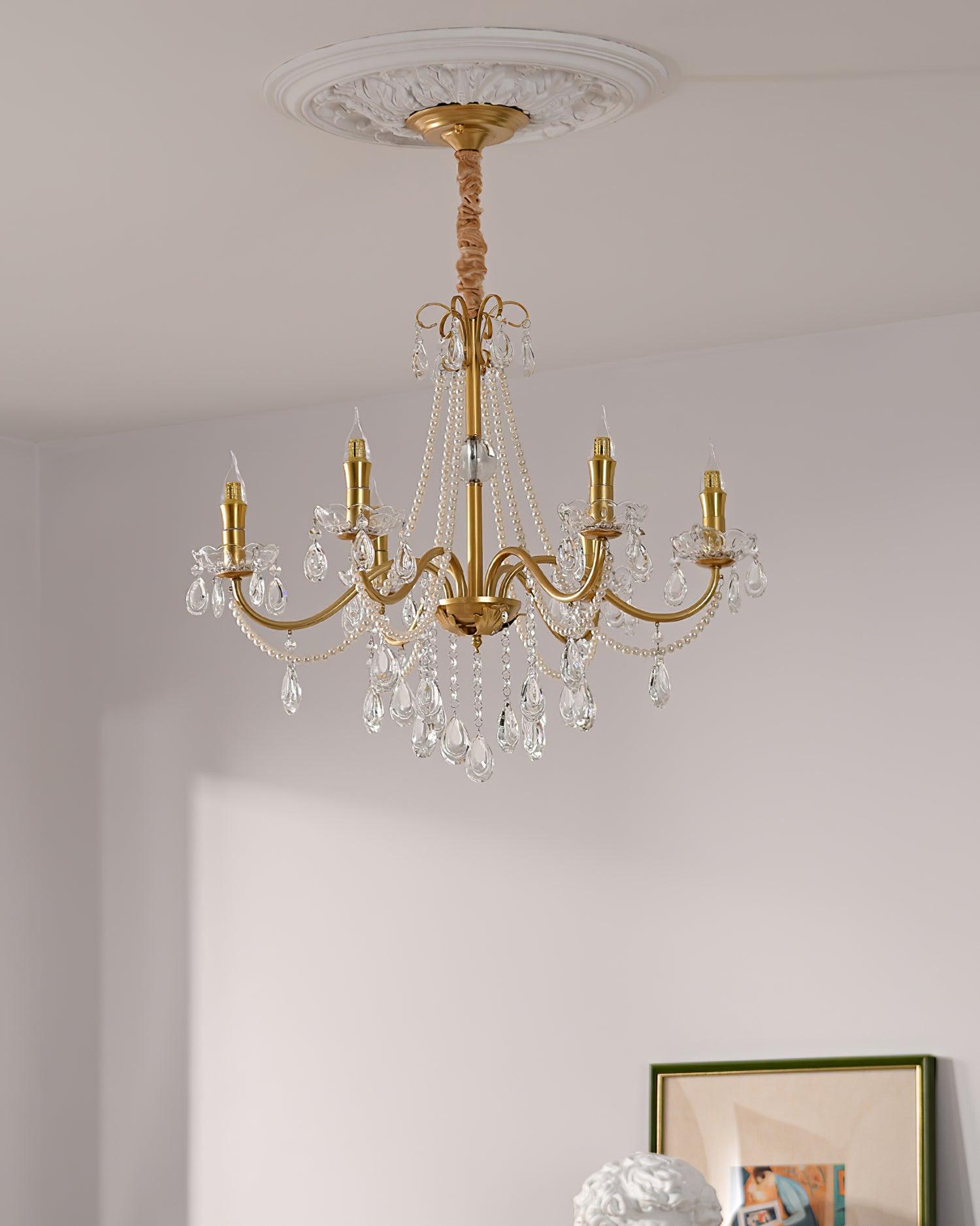 Elysion Gold Crystal Chandelier - Letslighting