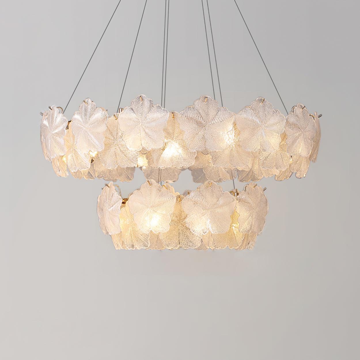 Vitheir Kronleuchter aus Floralem Glas-Letslighting