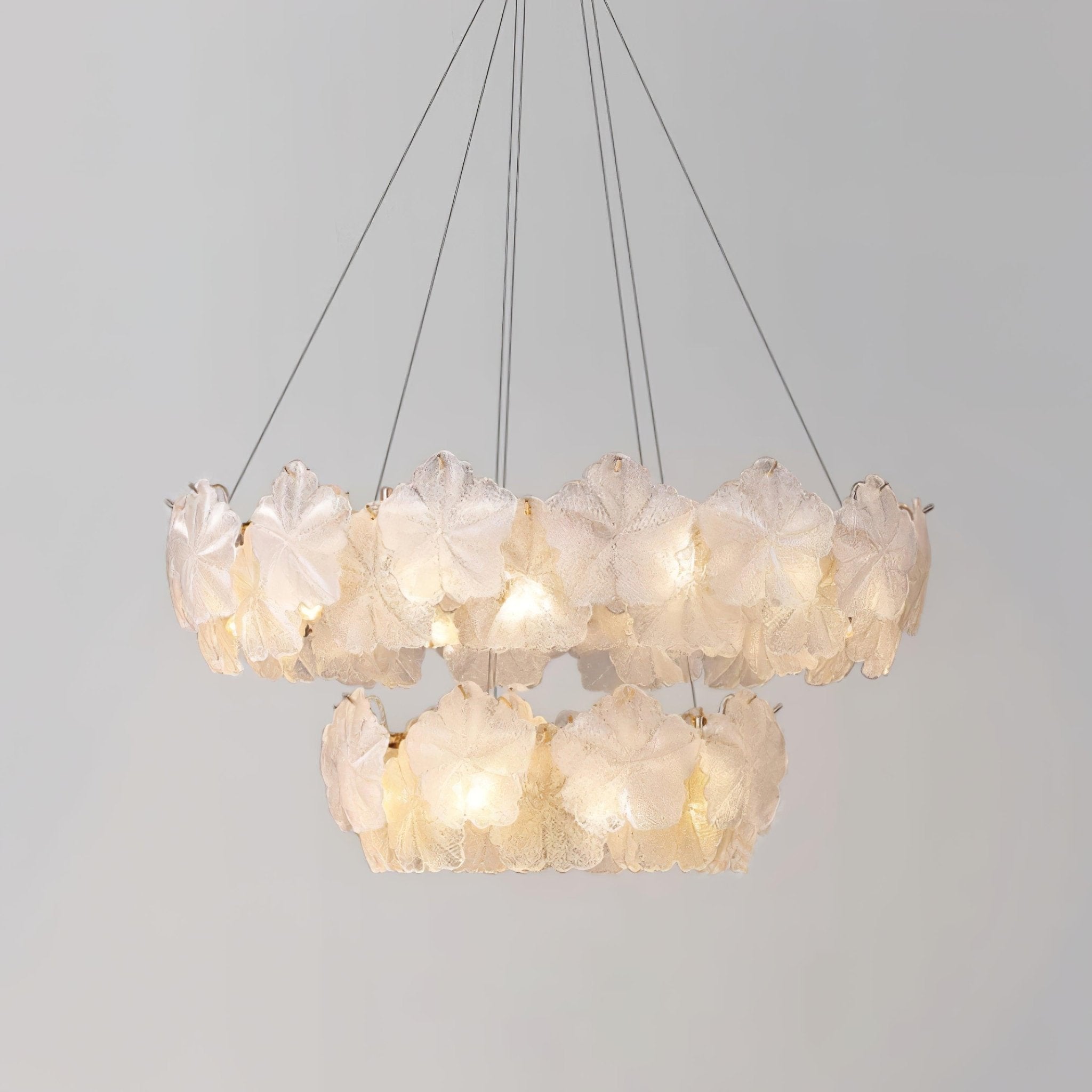 Vitheir Kronleuchter aus Floralem Glas-Letslighting