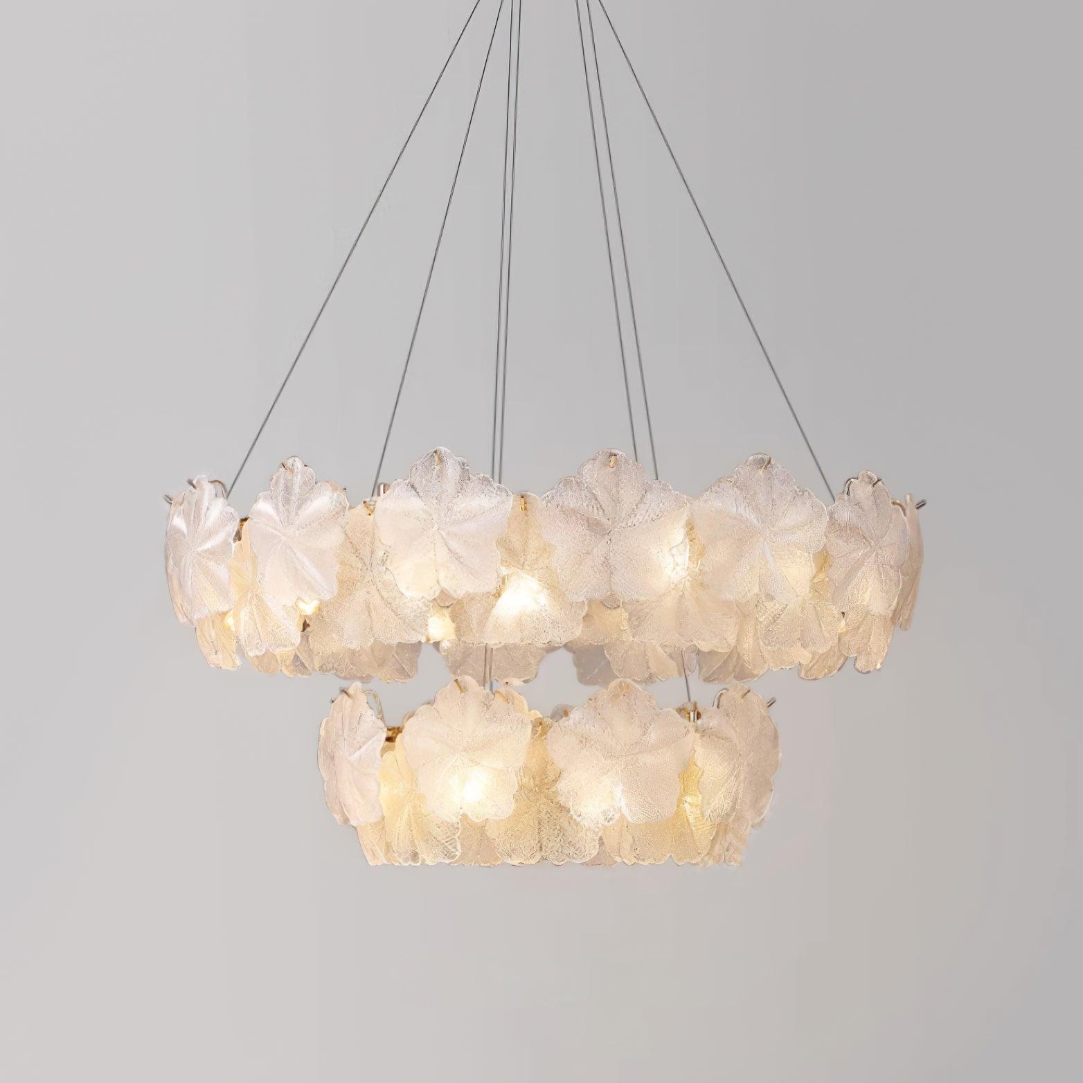 Vitheir Kronleuchter aus Floralem Glas-Letslighting