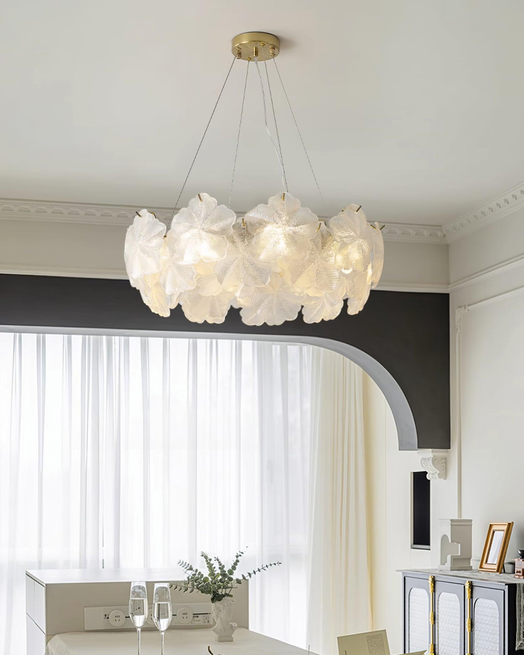 Vitheir Kronleuchter aus Floralem Glas-Letslighting