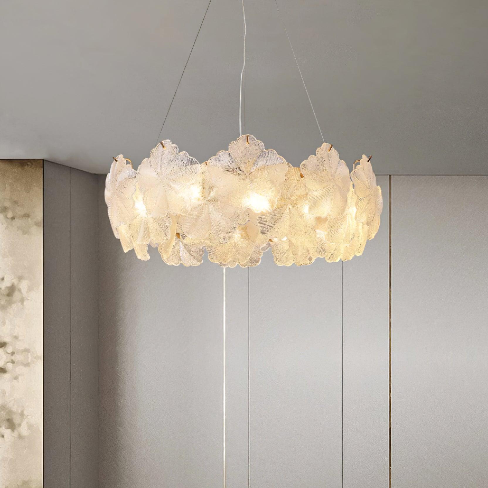 Vitheir Kronleuchter aus Floralem Glas-Letslighting