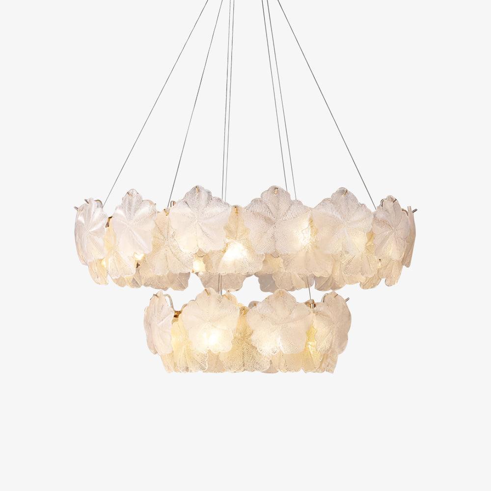 Vitheir Kronleuchter aus Floralem Glas-Letslighting