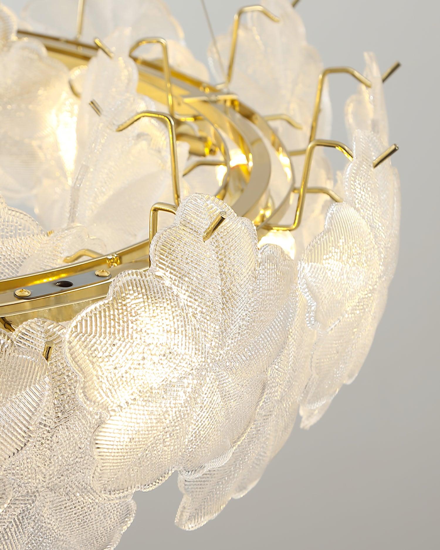 Vitheir Kronleuchter aus Floralem Glas-Letslighting