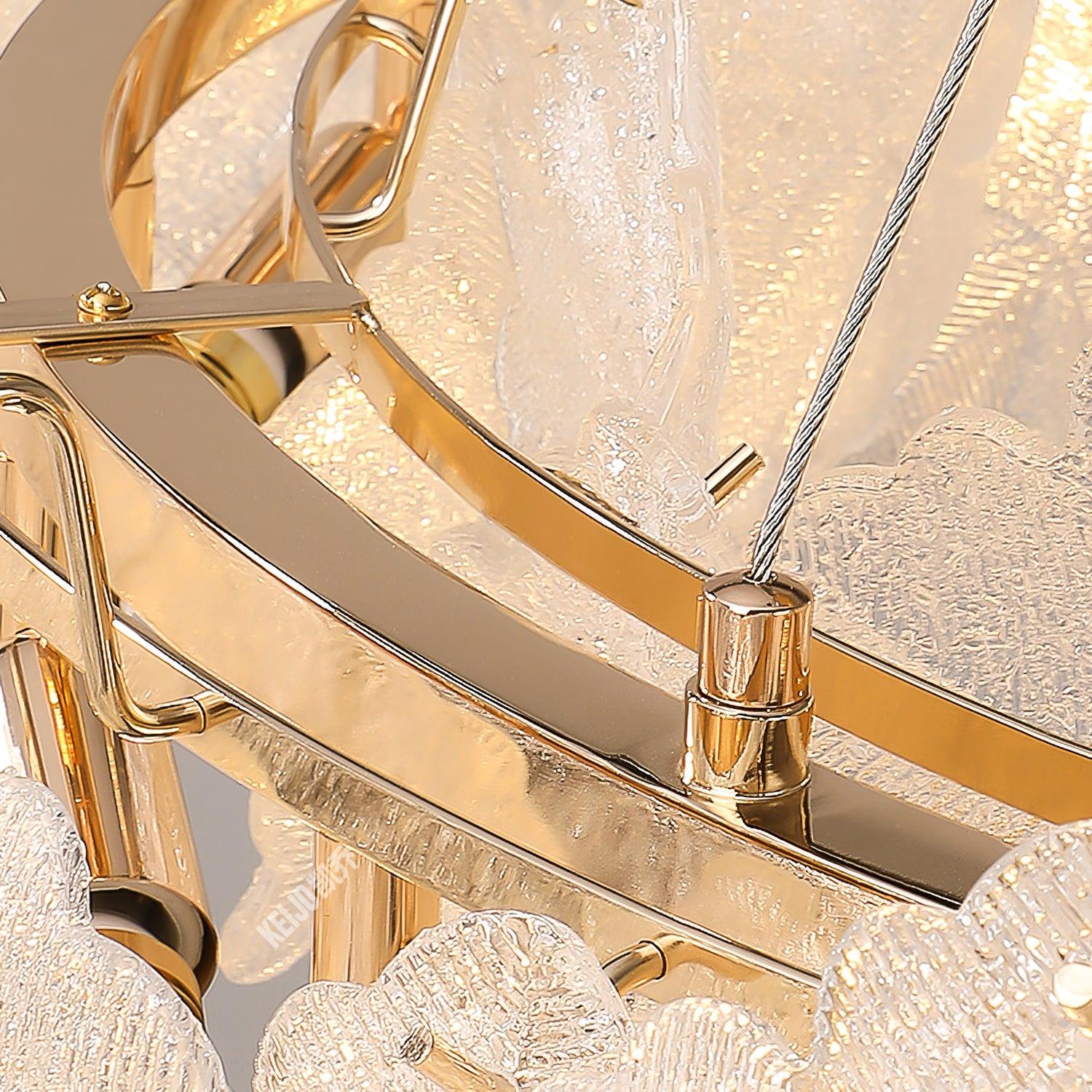 Vitheir Kronleuchter aus Floralem Glas-Letslighting