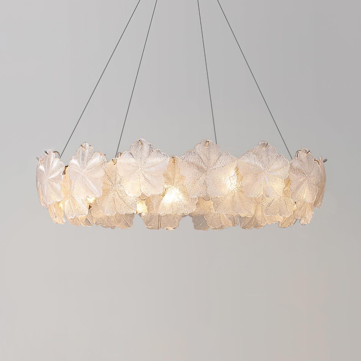 Vitheir Kronleuchter aus Floralem Glas-Letslighting
