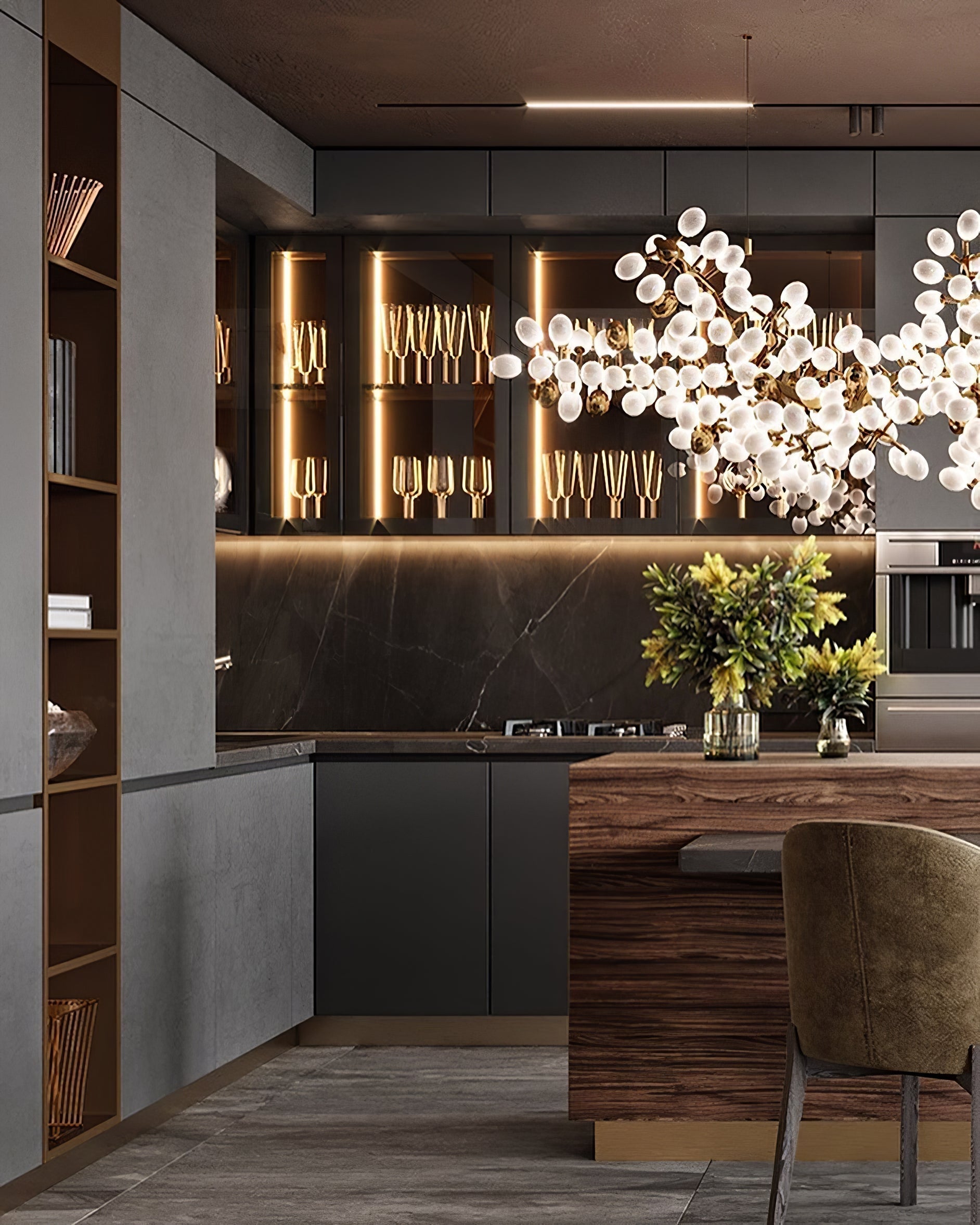 Cithaila Postmoderner Luxus Trauben Glas Kronleuchter-Letslighting