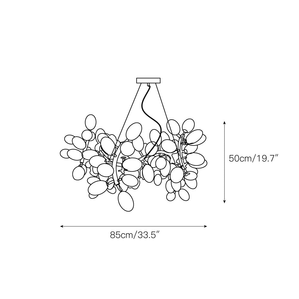 Cithaila Postmoderner Luxus Trauben Glas Kronleuchter-Letslighting