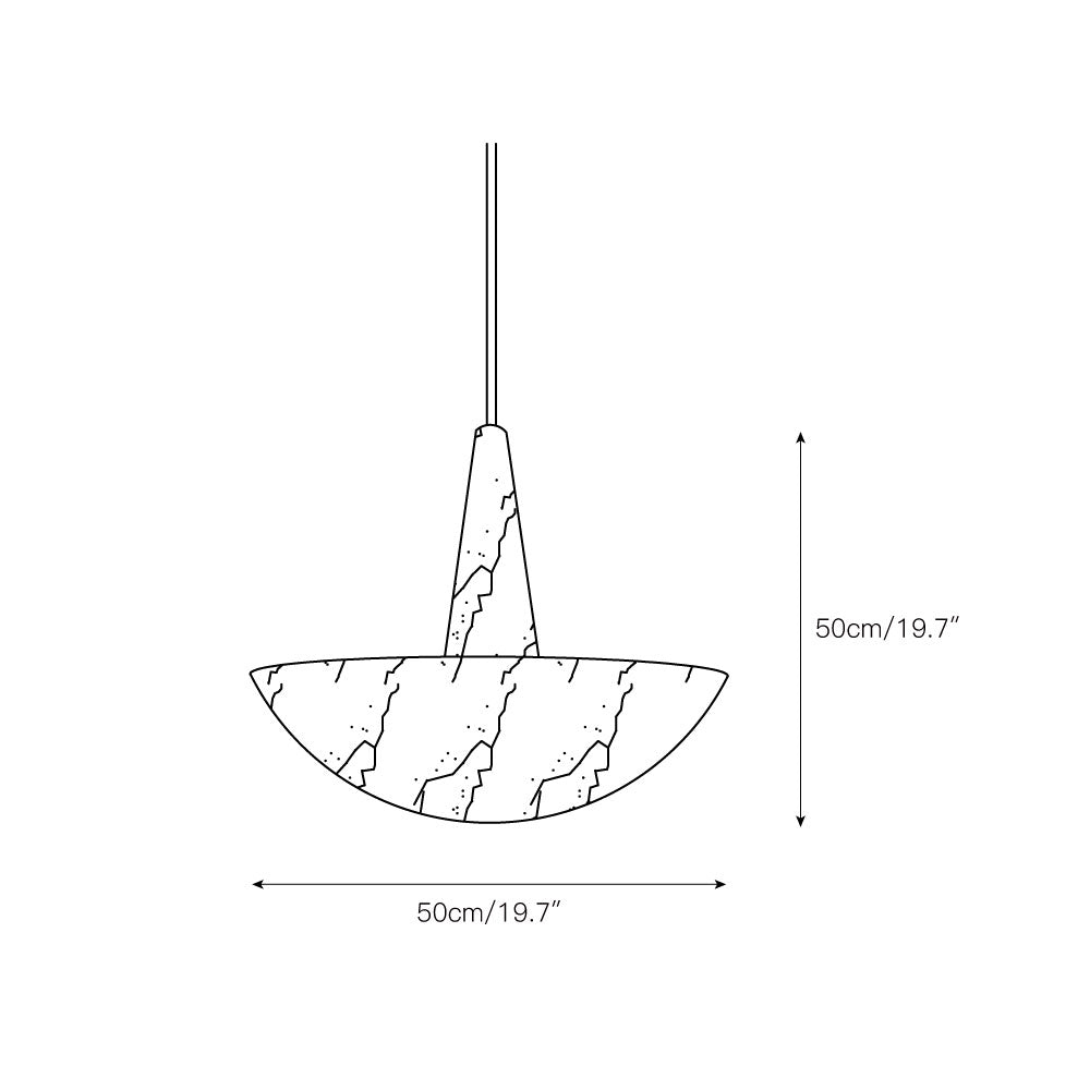 Nysilos Premium Nordic Alabaster Metal Pendant Lamp - Letslighting