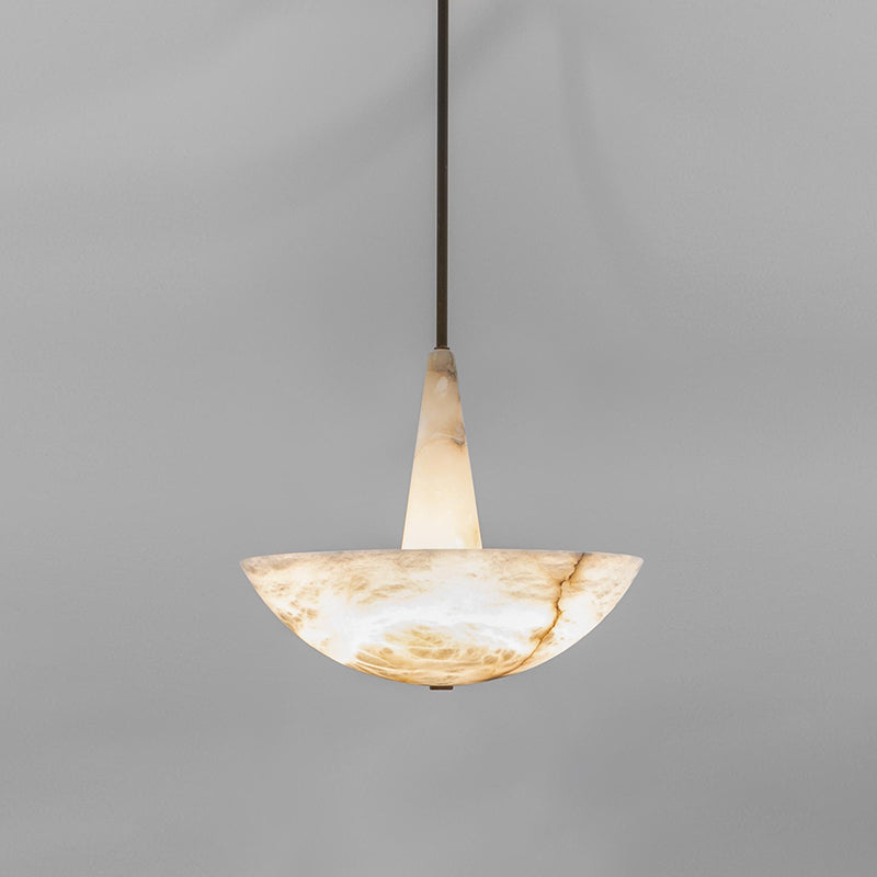 Nysilos Premium Nordic Alabaster Metal Pendant Lamp - Letslighting