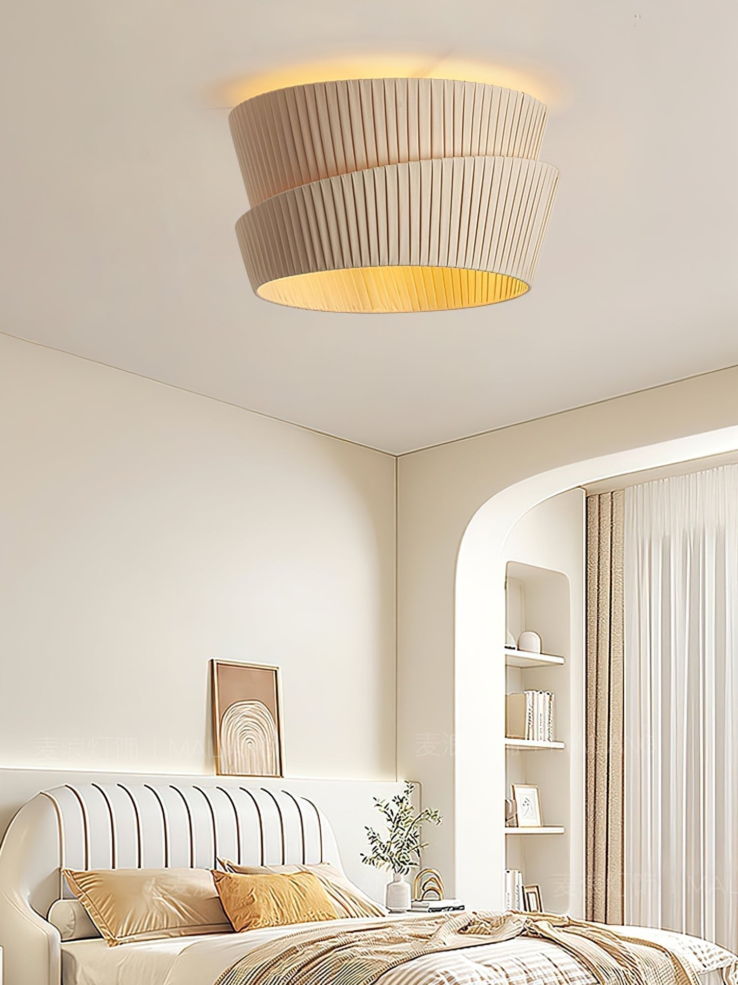 Zethayra Natur Einzigartig Twist Stoff Deckenleuchte-Letslighting