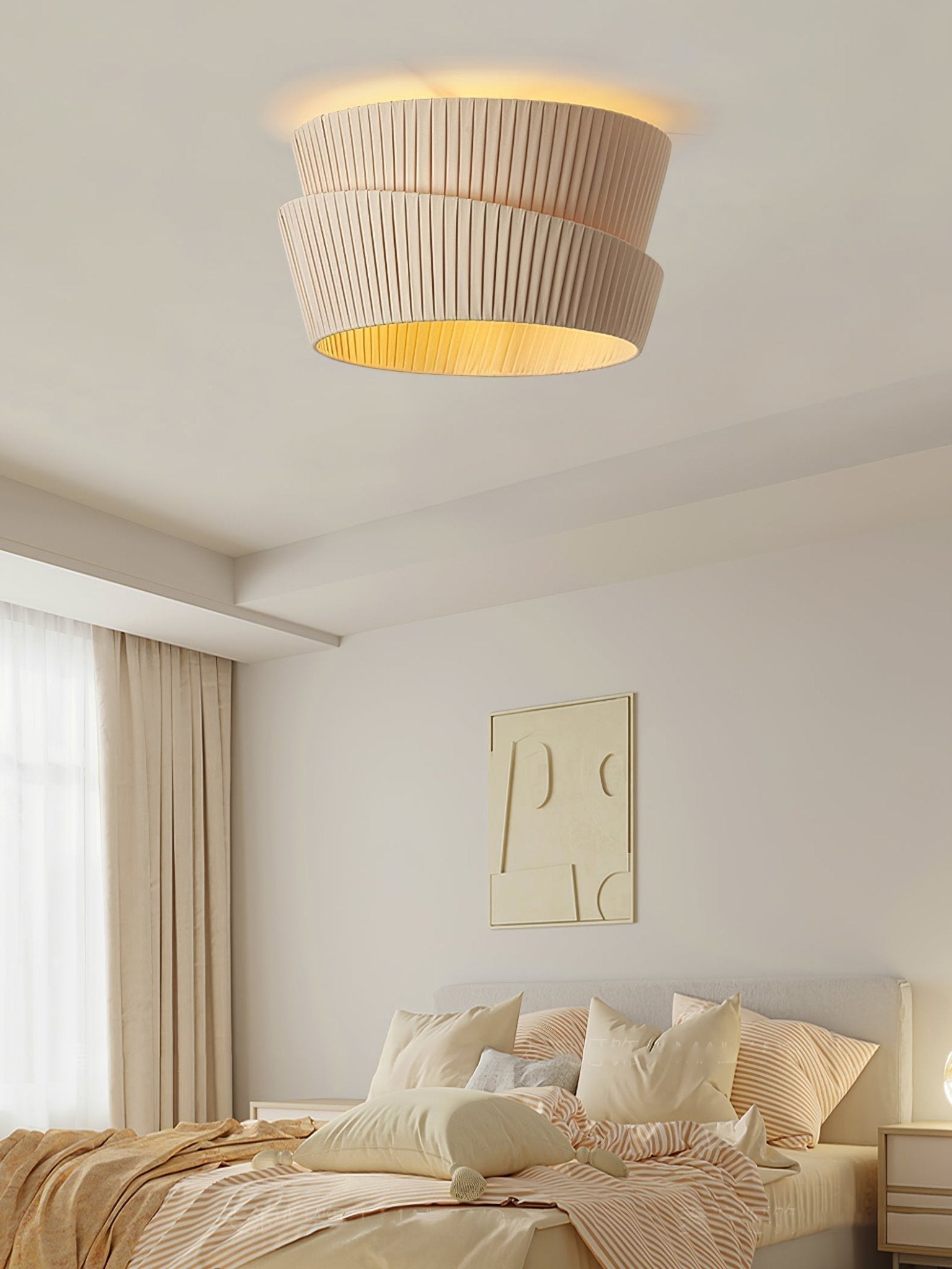 Zethayra Natur Einzigartig Twist Stoff Deckenleuchte-Letslighting