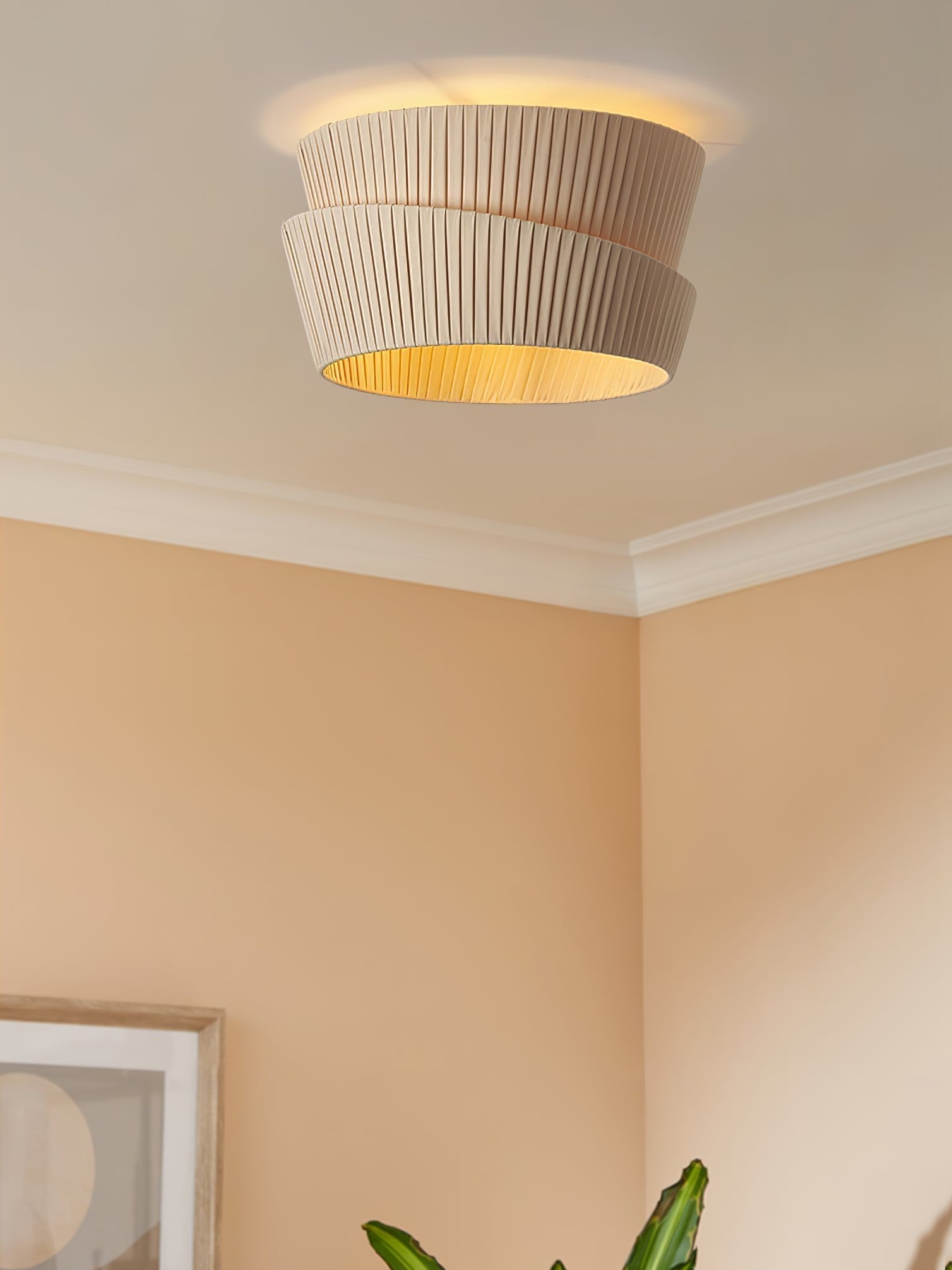 Zethayra Natur Einzigartig Twist Stoff Deckenleuchte-Letslighting
