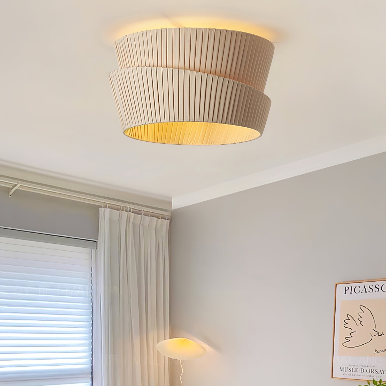 Zethayra Natur Einzigartig Twist Stoff Deckenleuchte-Letslighting