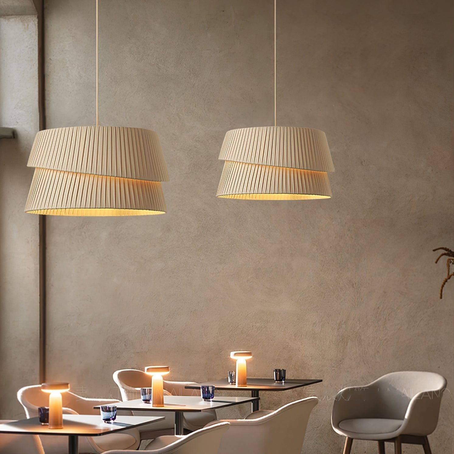 Ilira Premium Eleganz Twist Stoff Pendelleuchte-Letslighting