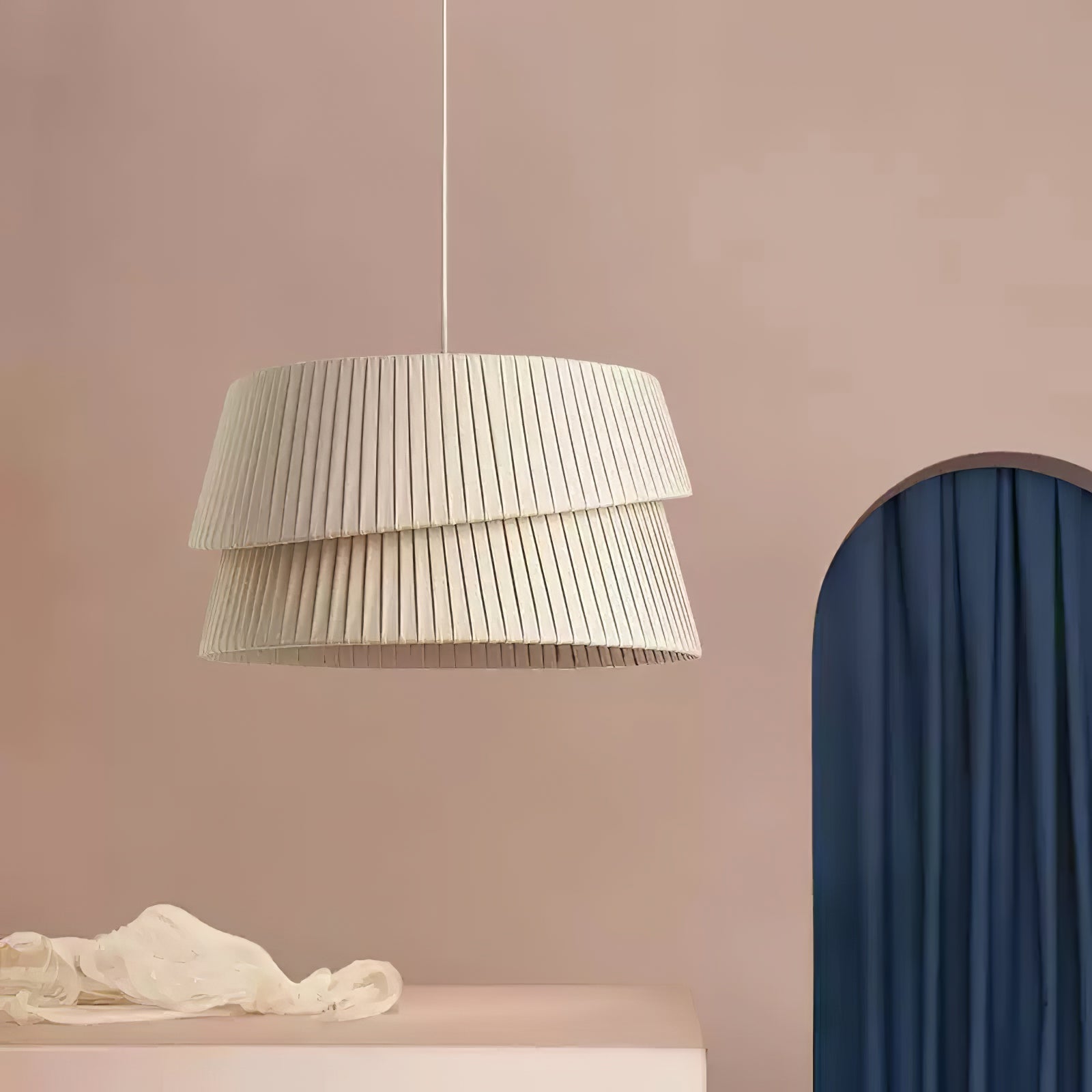 Ilira Premium Eleganz Twist Stoff Pendelleuchte-Letslighting