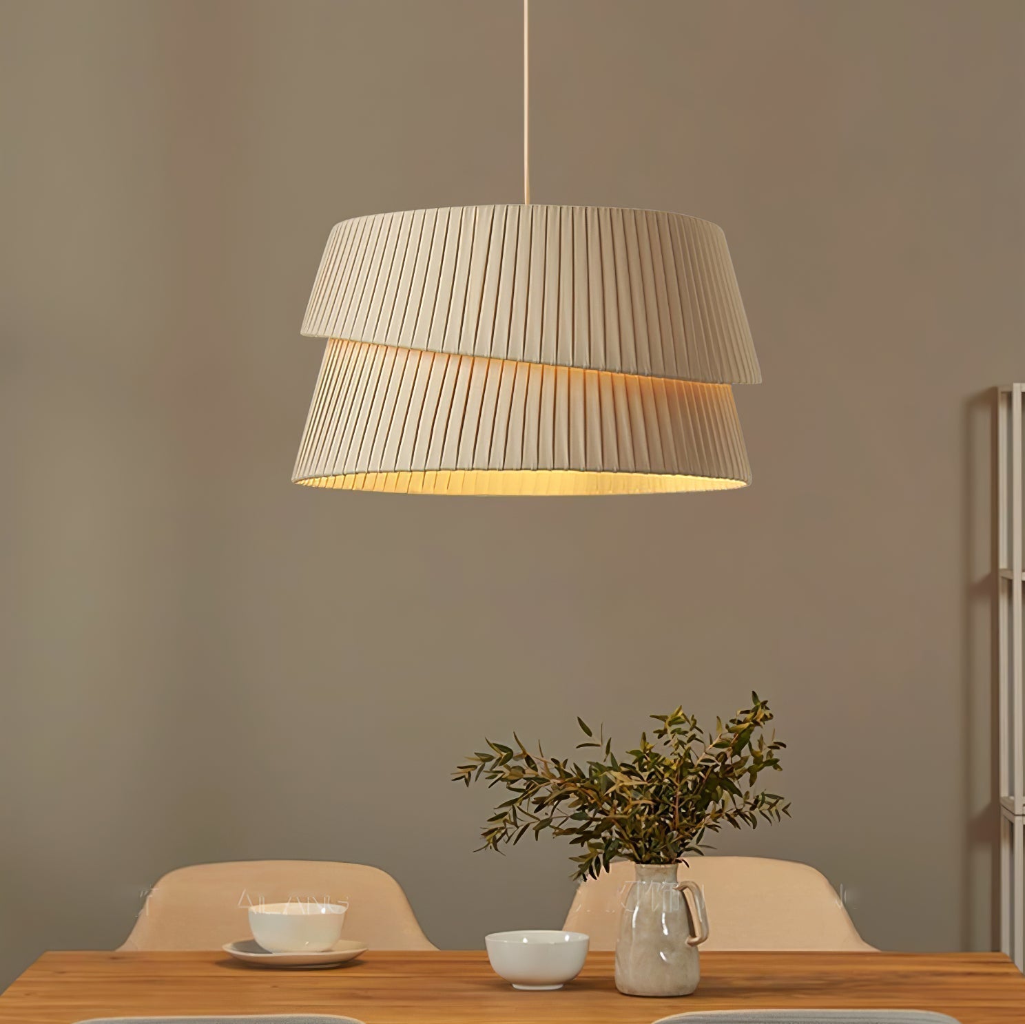 Ilira Premium Eleganz Twist Stoff Pendelleuchte-Letslighting