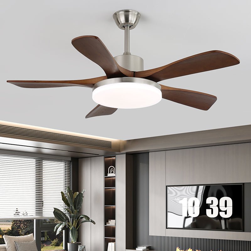 Elara Deckenventilator mit Licht in Nickel-Finish