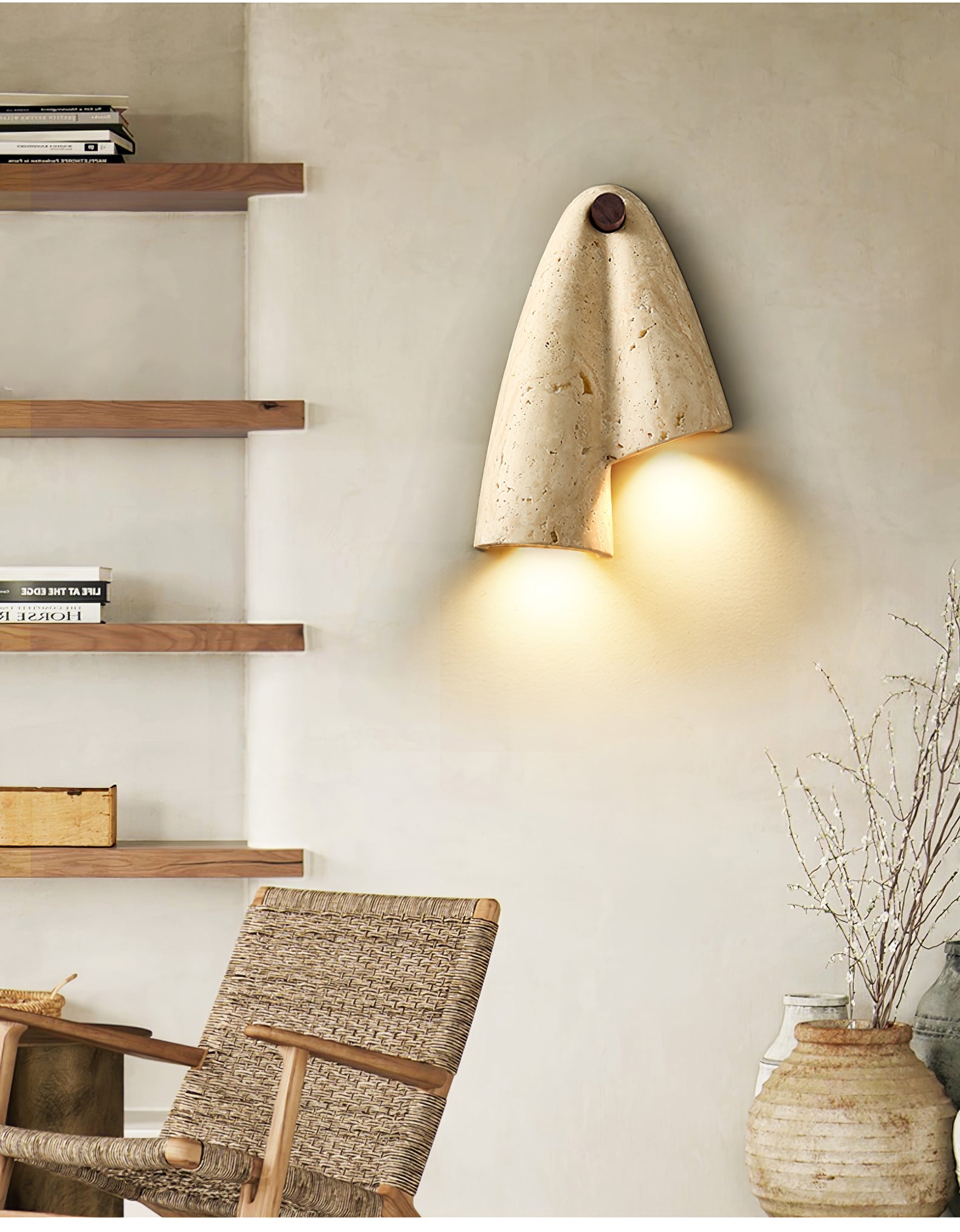 Artistic Travertine Wall Light - Neutralighting