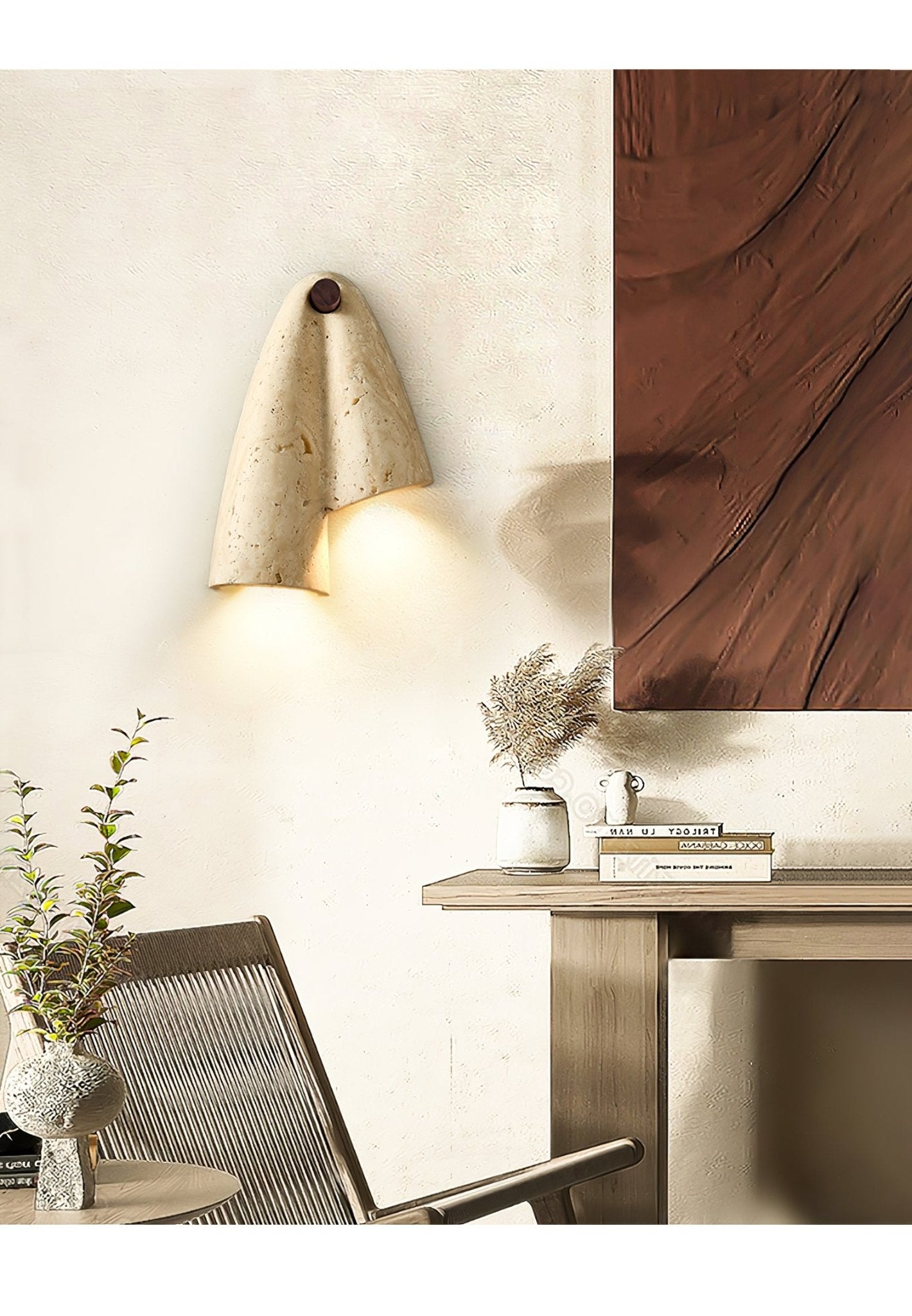 Artistic Travertine Wall Light - Neutralighting