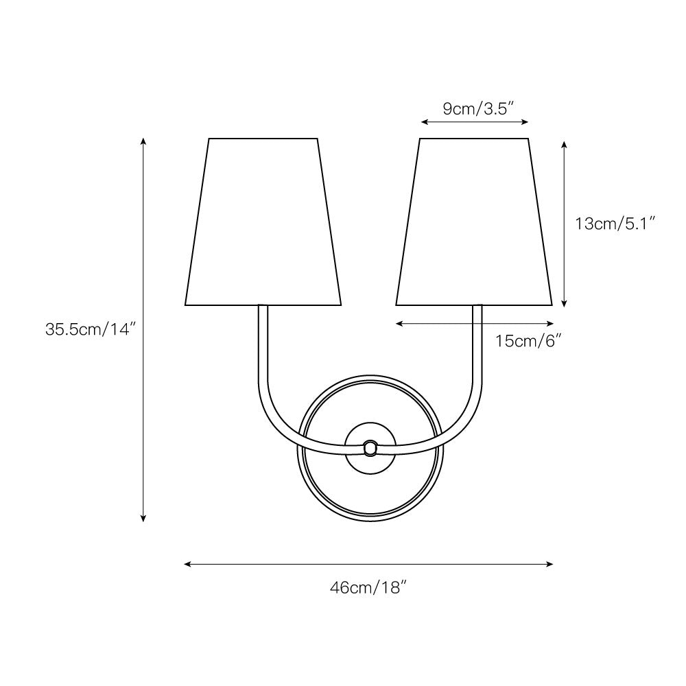 Olvaror Industrielle Vintage-Wandleuchte aus Stoff-Letslighting