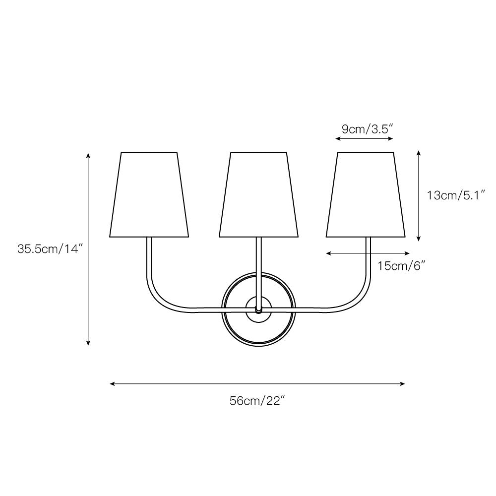 Olvaror Industrielle Vintage-Wandleuchte aus Stoff-Letslighting