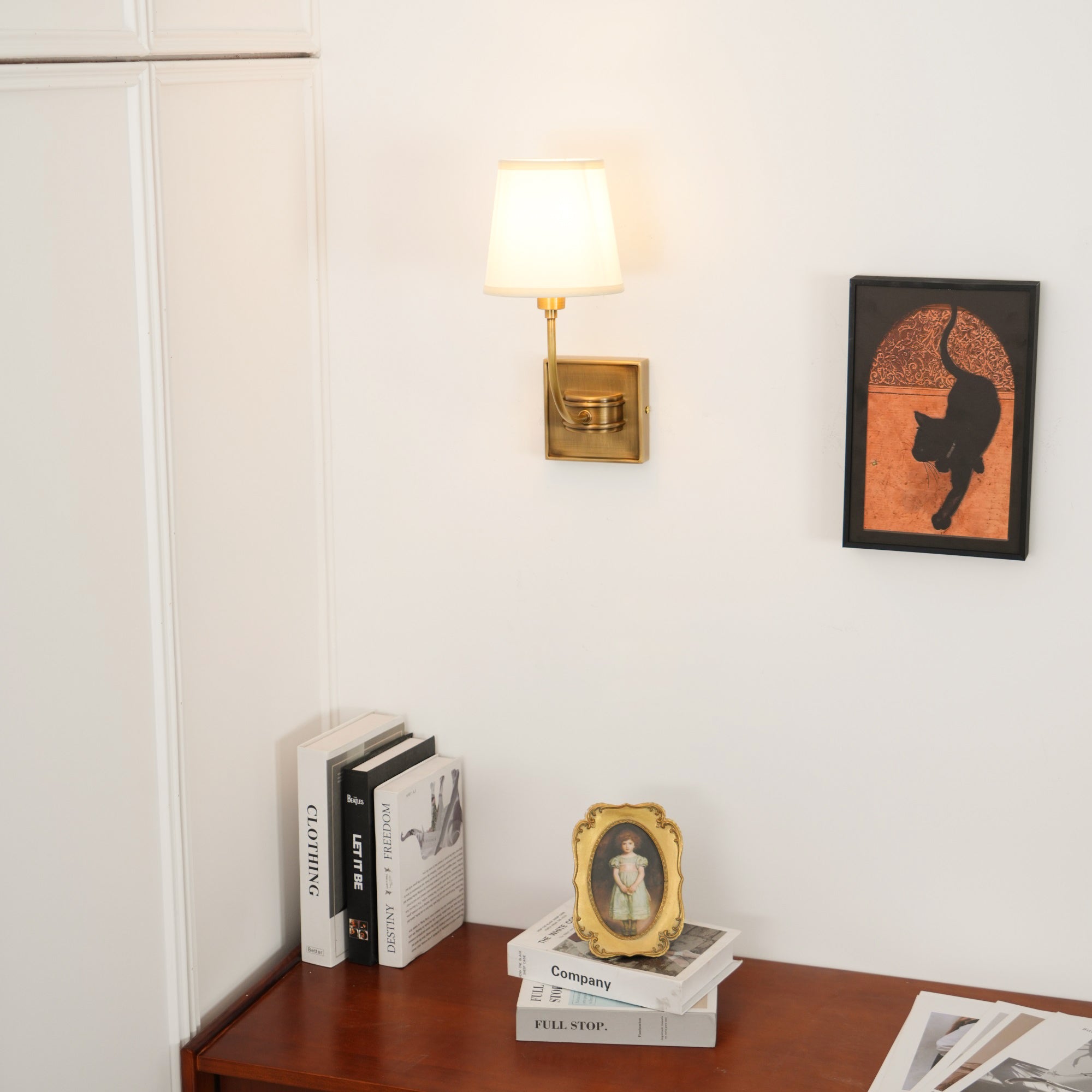 Olvaror Industrielle Vintage-Wandleuchte aus Stoff-Letslighting