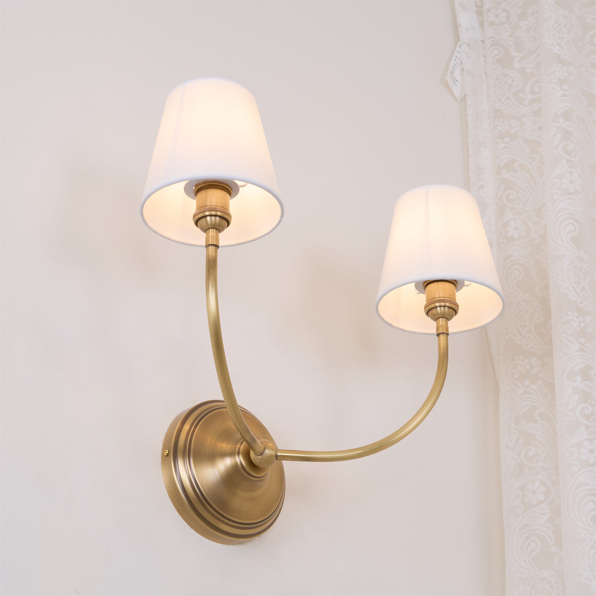 Olvaror Industrielle Vintage-Wandleuchte aus Stoff-Letslighting