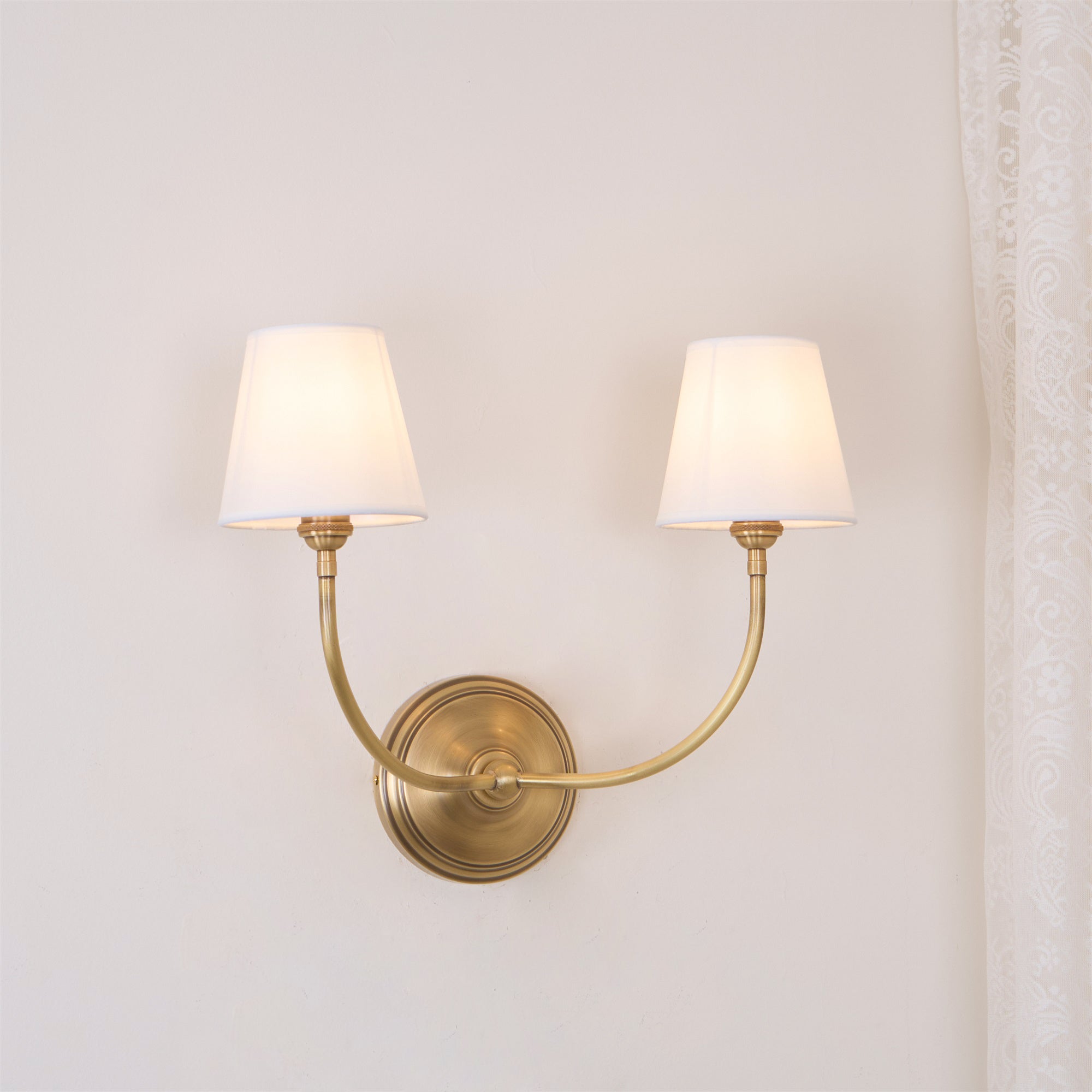 Olvaror Industrielle Vintage-Wandleuchte aus Stoff-Letslighting
