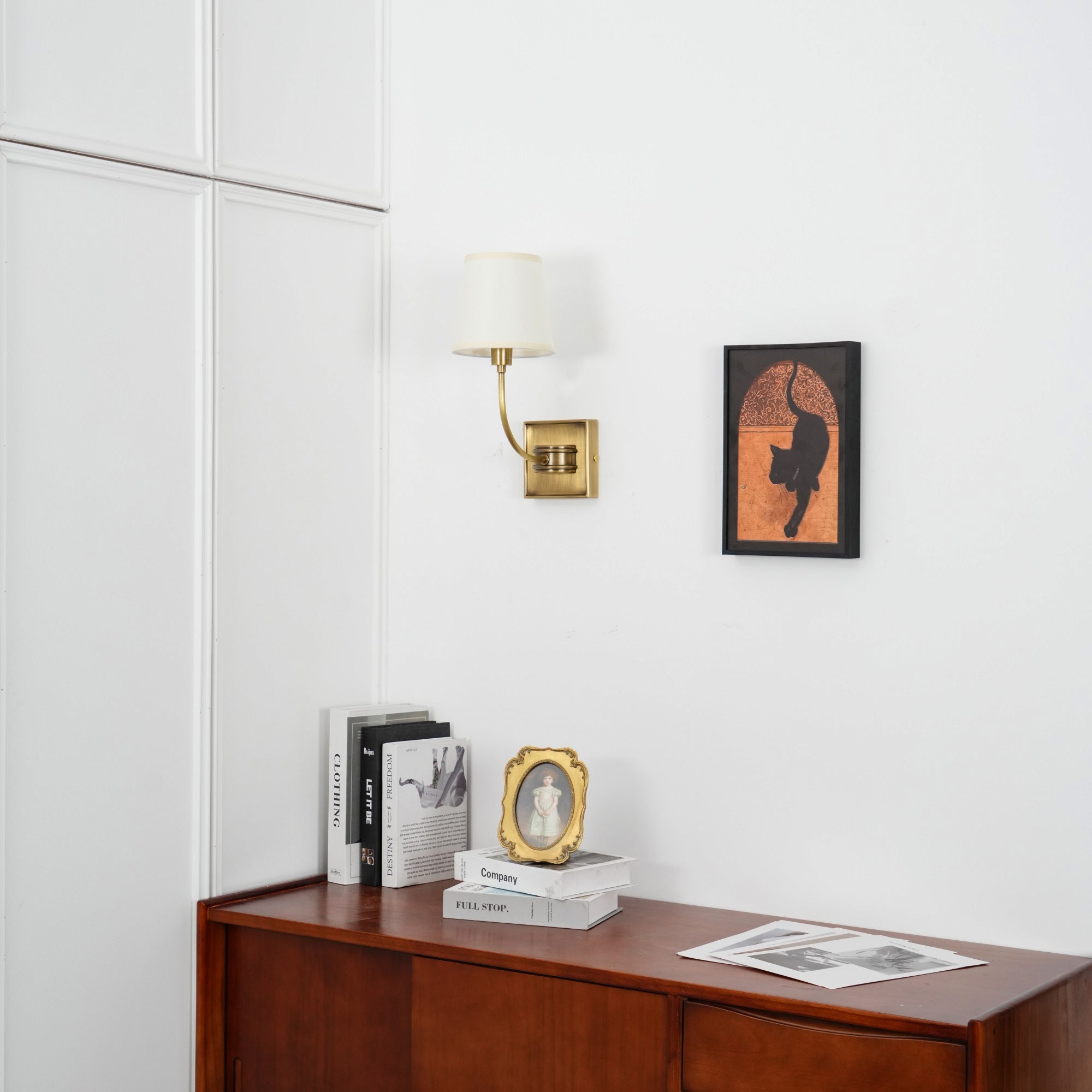 Olvaror Industrielle Vintage-Wandleuchte aus Stoff-Letslighting