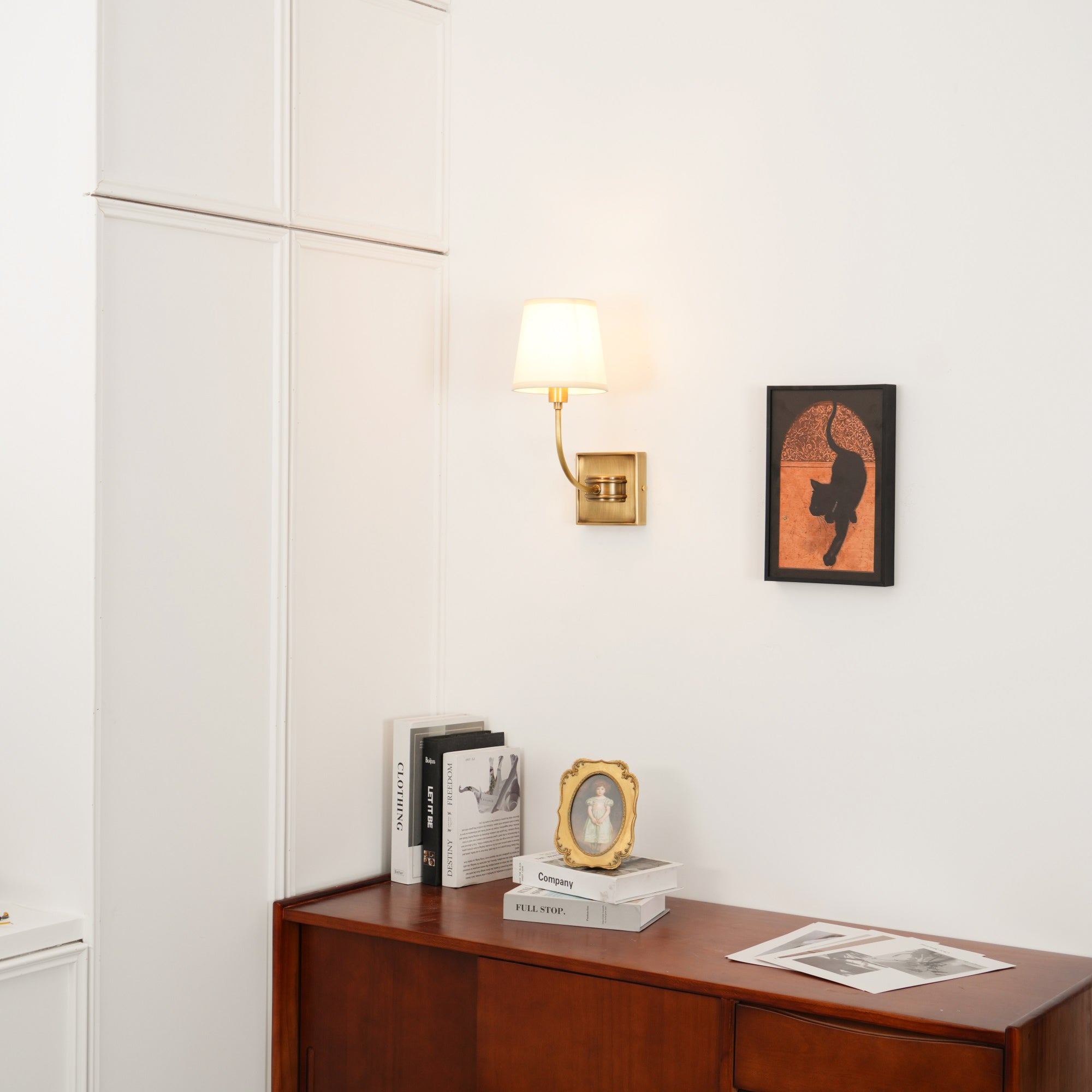 Olvaror Industrielle Vintage-Wandleuchte aus Stoff-Letslighting