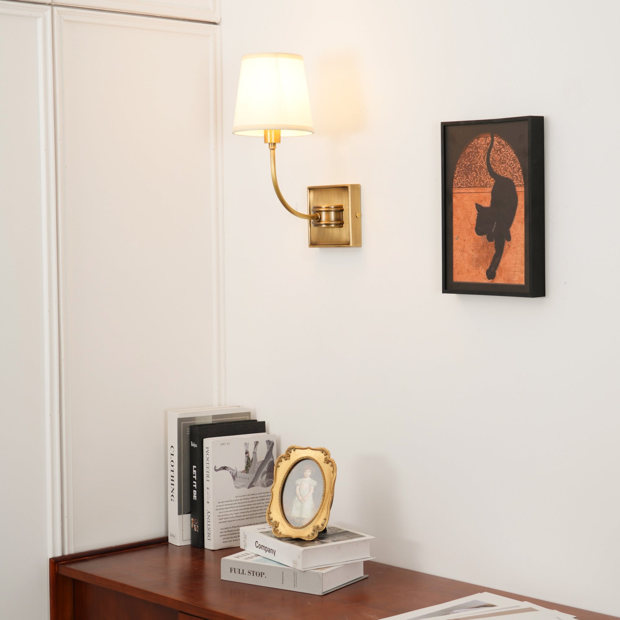 Olvaror Industrielle Vintage-Wandleuchte aus Stoff-Letslighting