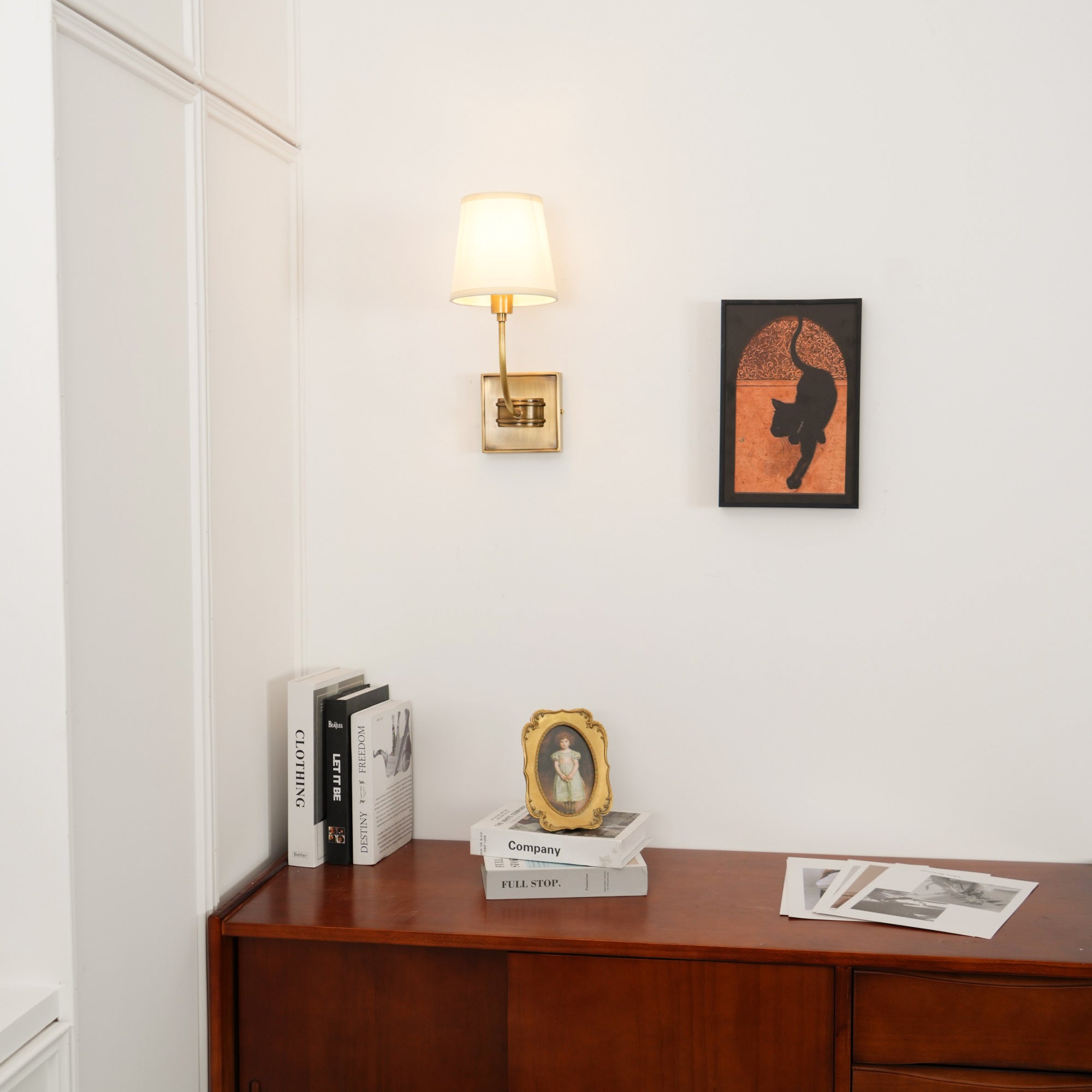 Olvaror Industrielle Vintage-Wandleuchte aus Stoff-Letslighting