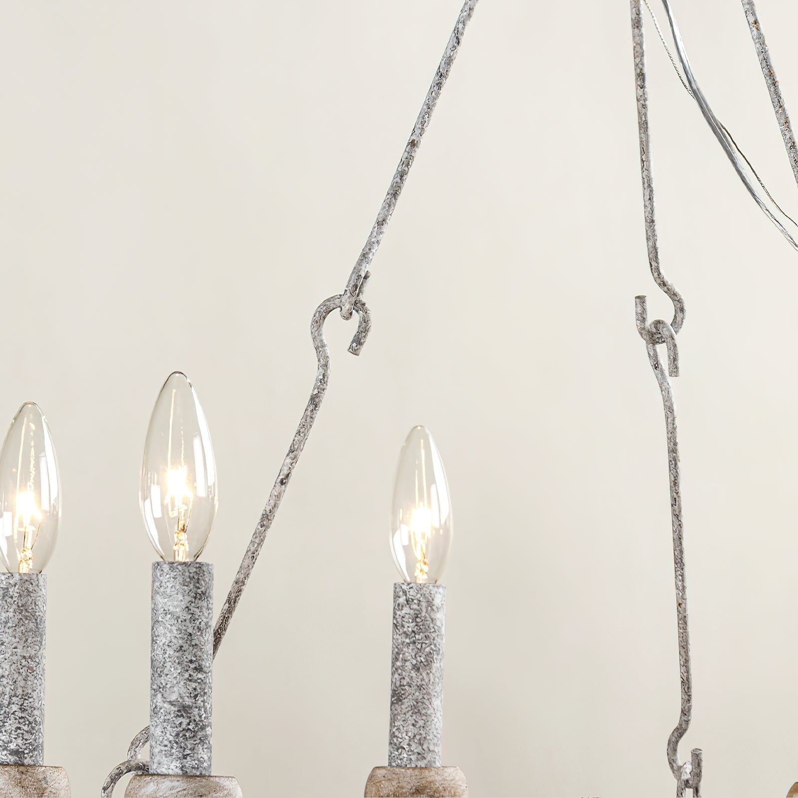 Mysilora Industrieller Vintage Kronleuchter aus Holz-Letslighting