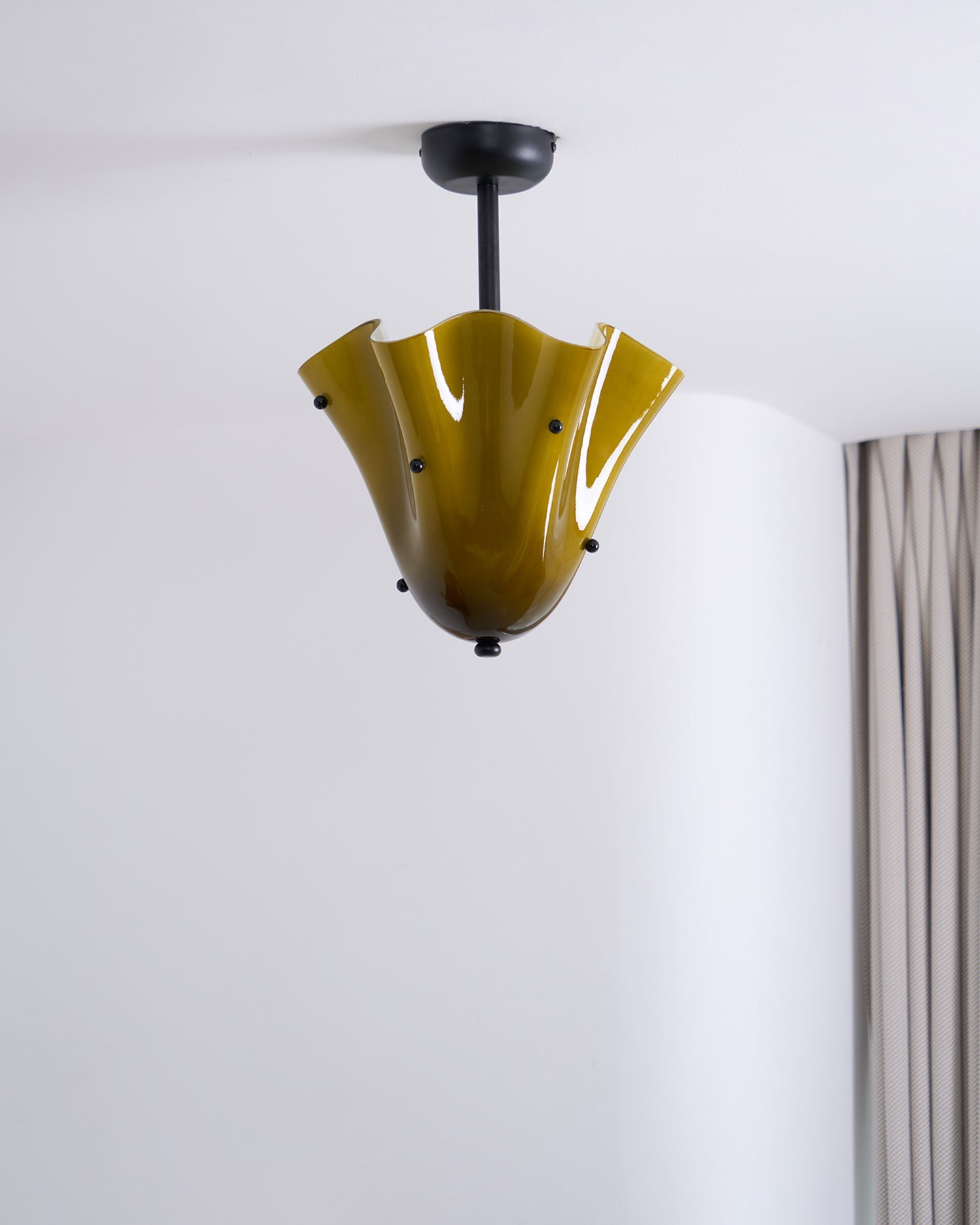 Eldis Murano Glass Semi Flush Ceiling Light - Letslighting