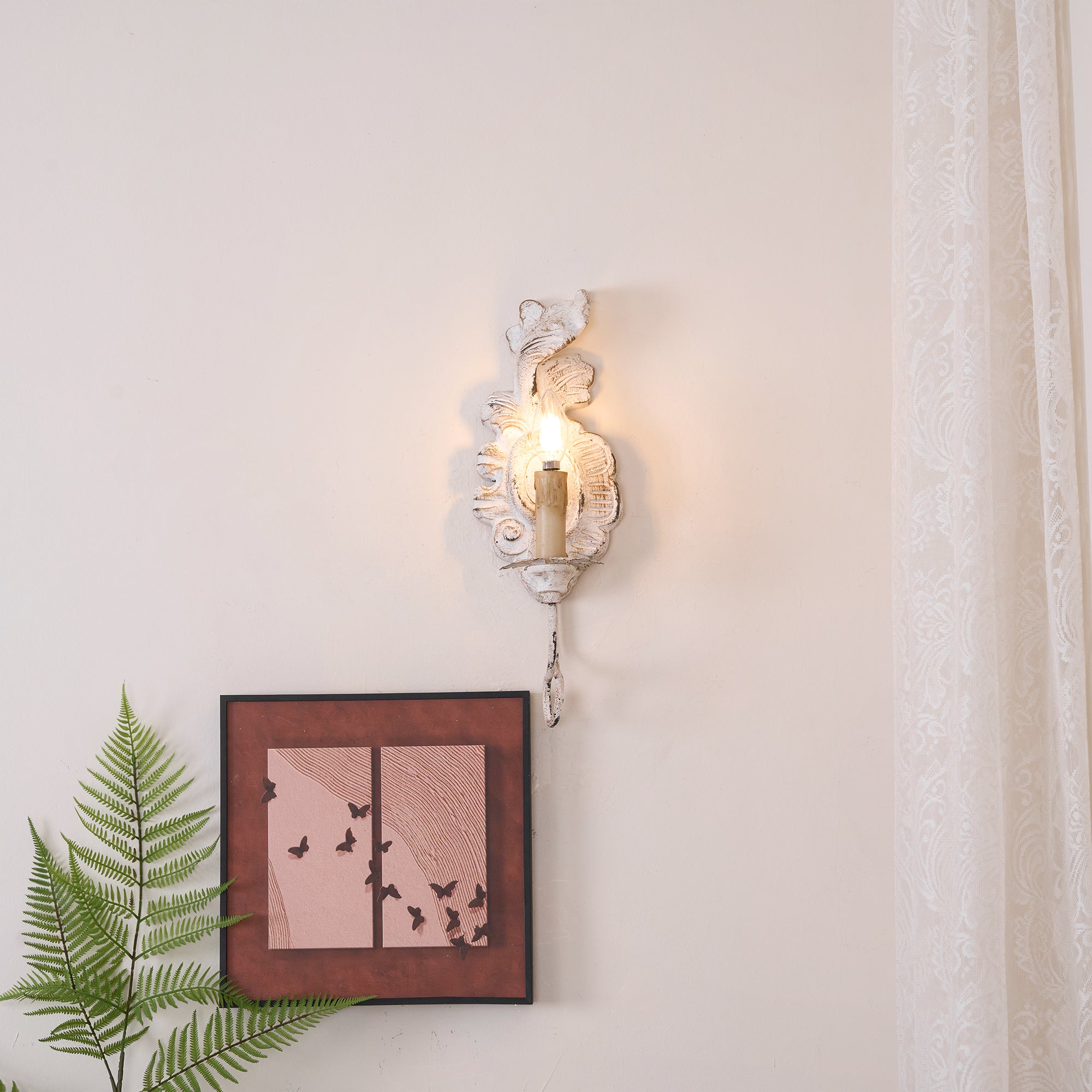 Olsilel Elegante Vintage-Wandleuchte aus Kunstharz-Letslighting