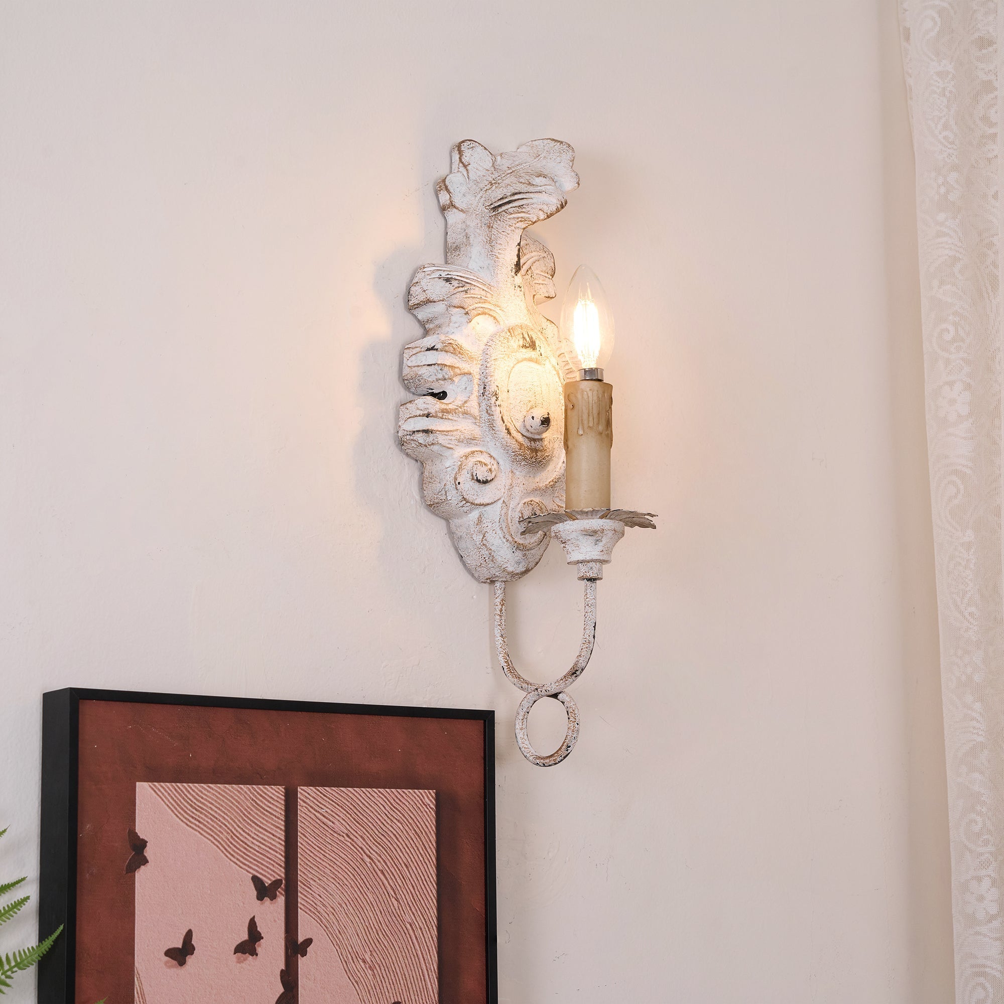 Olsilel Elegante Vintage-Wandleuchte aus Kunstharz-Letslighting