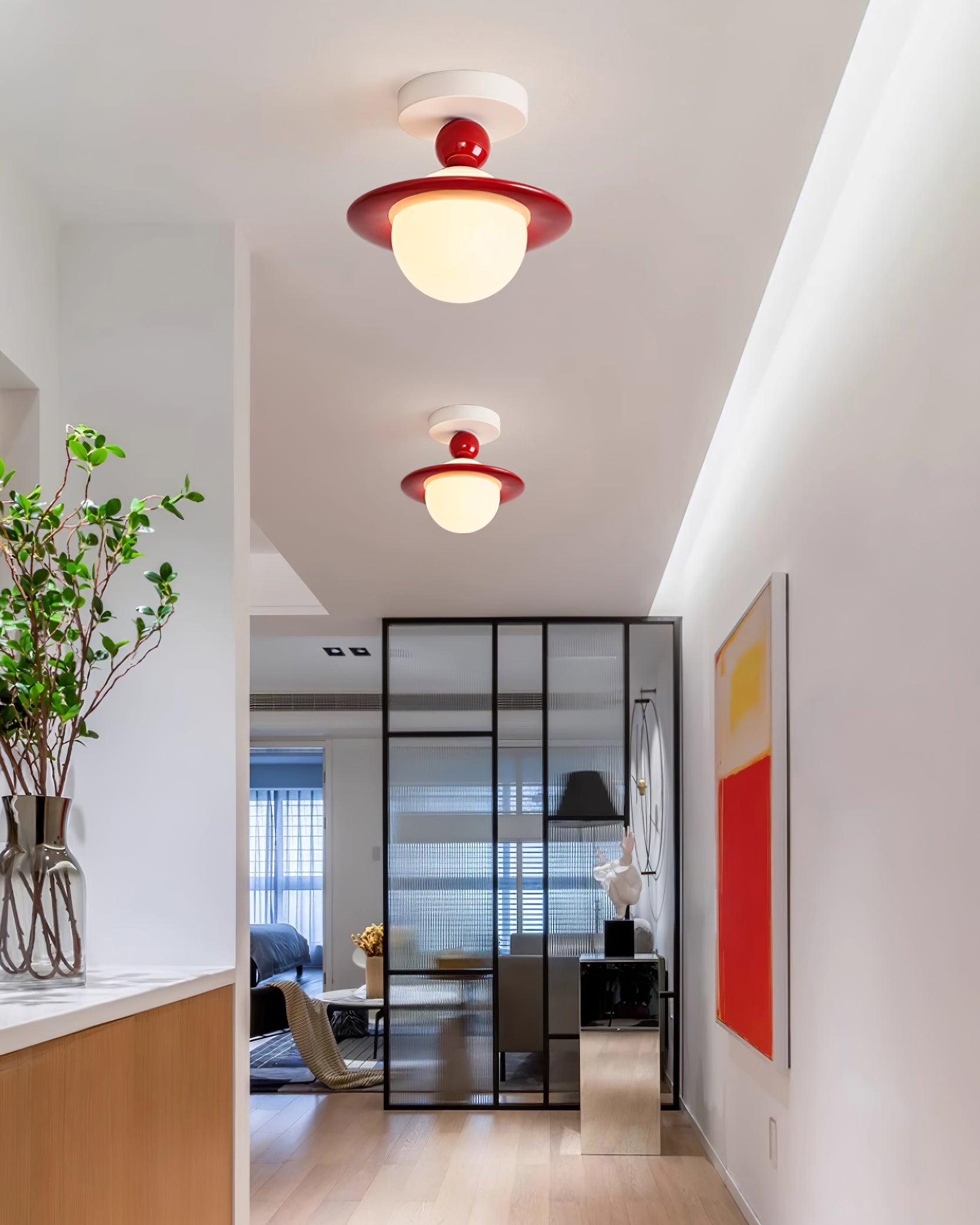 Pivoro Rot Weiß Deckenleuchte-Letslighting