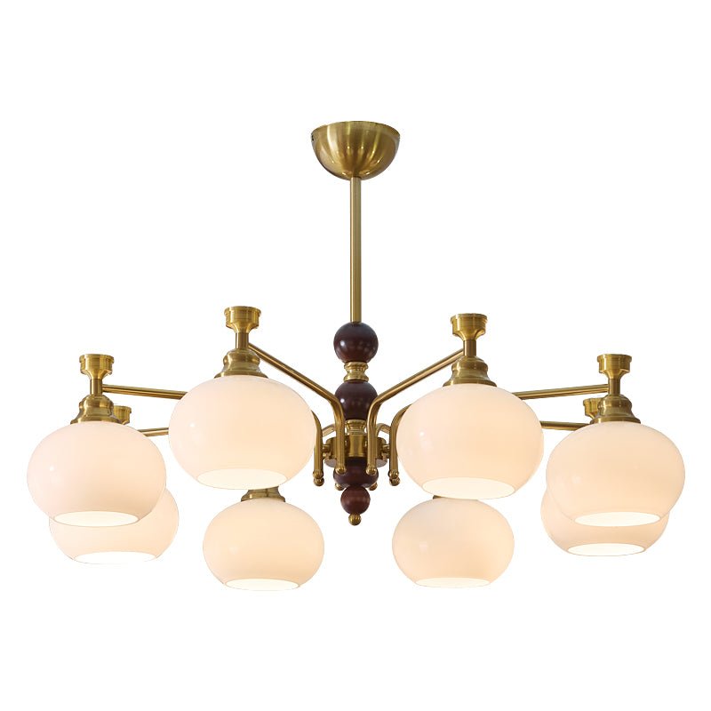 Aursolos Traditioneller Eleganz Holz-Glas Kronleuchter-Letslighting