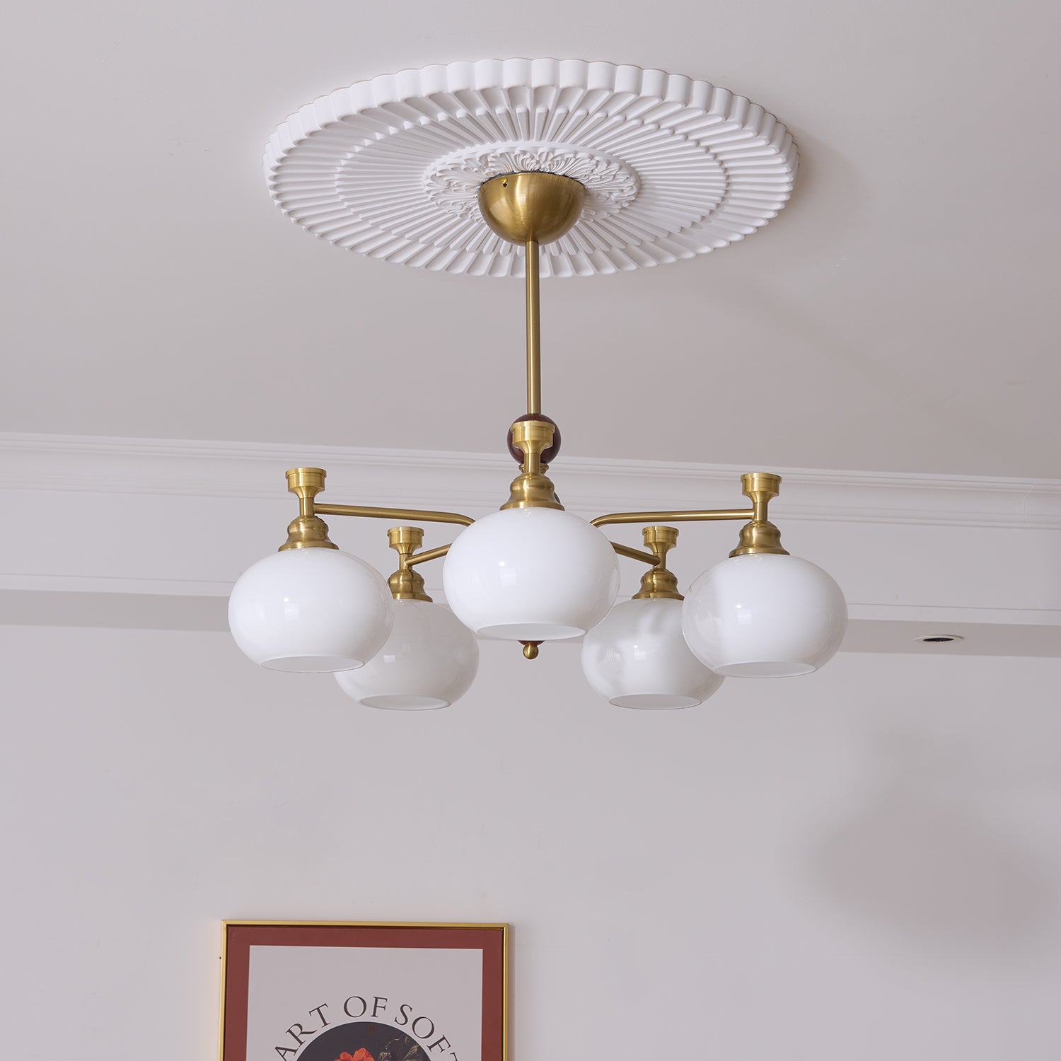 Aursolos Traditioneller Eleganz Holz-Glas Kronleuchter-Letslighting