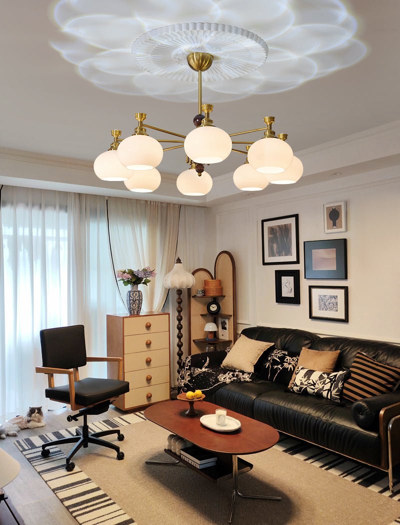 Aursolos Traditioneller Eleganz Holz-Glas Kronleuchter-Letslighting