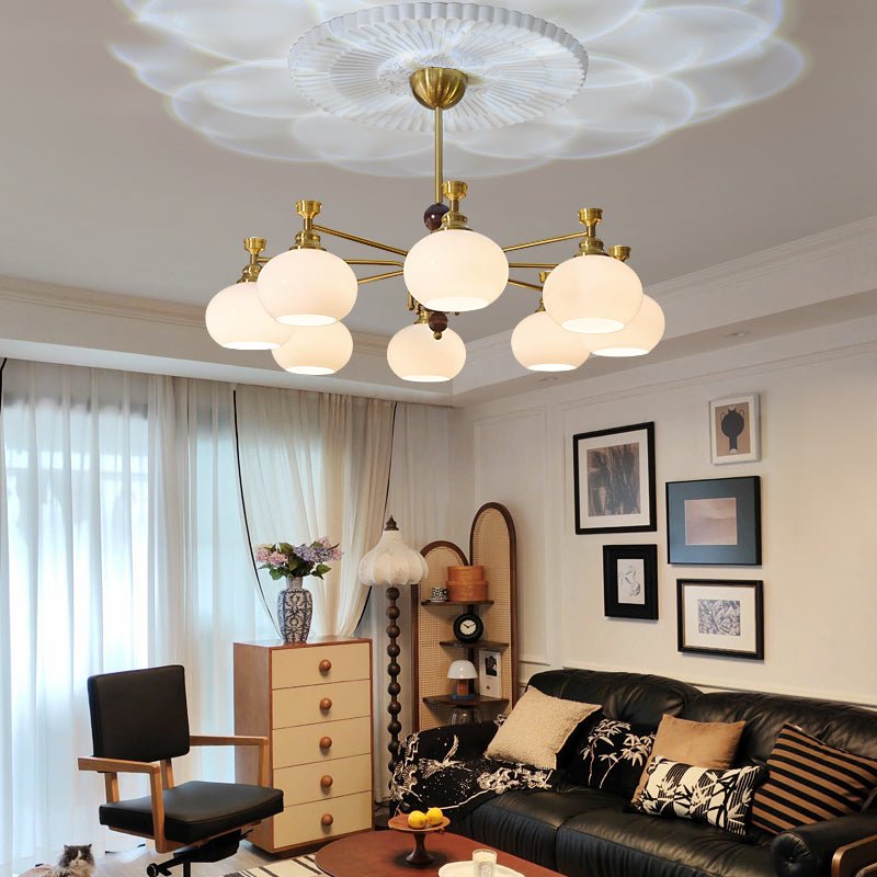 Aursolos Traditioneller Eleganz Holz-Glas Kronleuchter-Letslighting