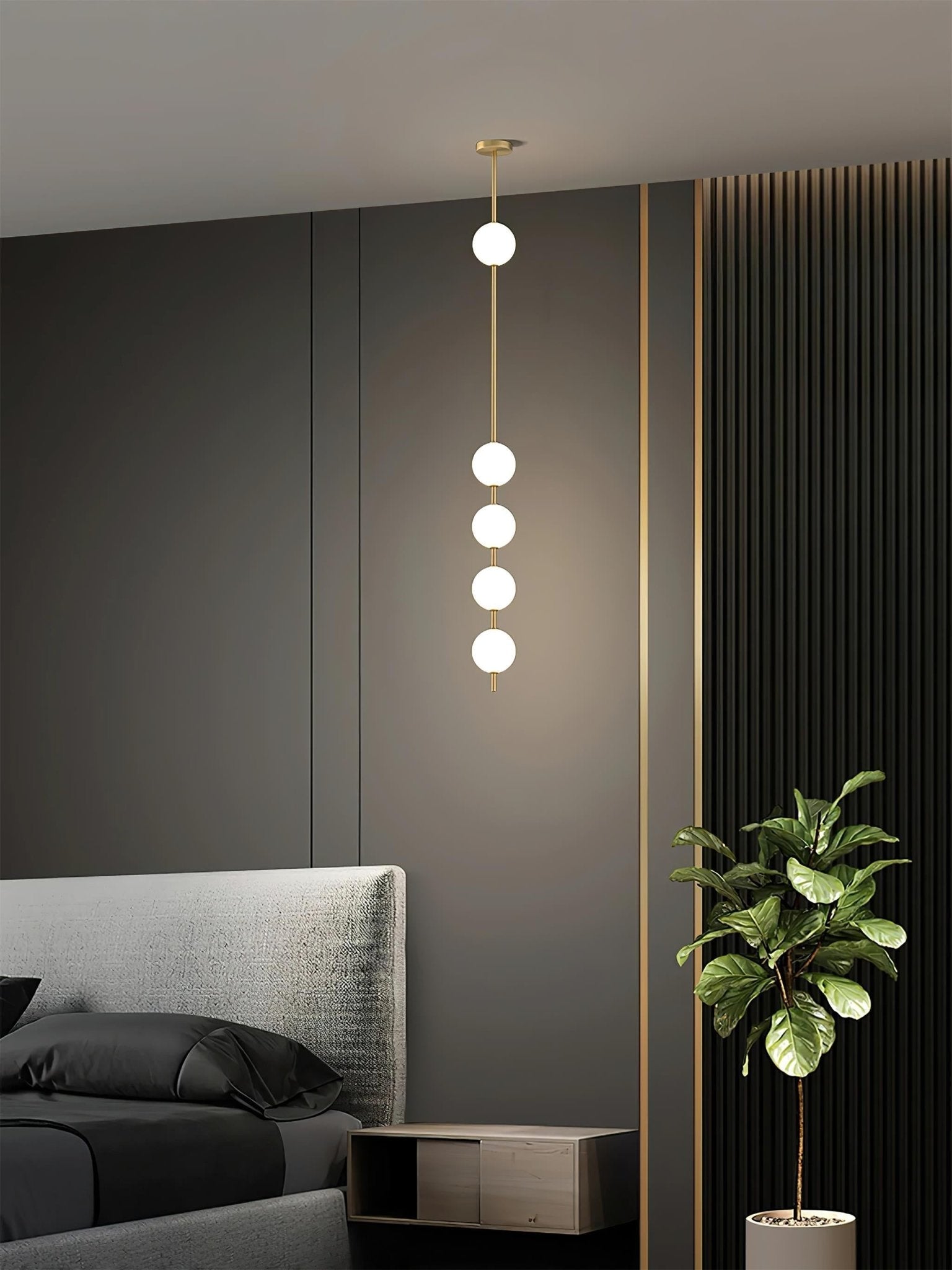 Halo Moderne Minimalistische Messing Pendelleuchte-Letslighting