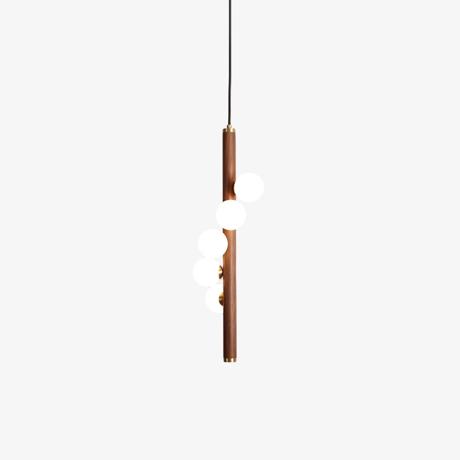 Lustra Pendelleuchte Holz Glas Linear-Letslighting