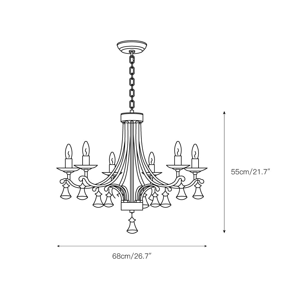 Cuvenara Postmoderner Luxus Messing-Kristall-Kronleuchter-Letslighting