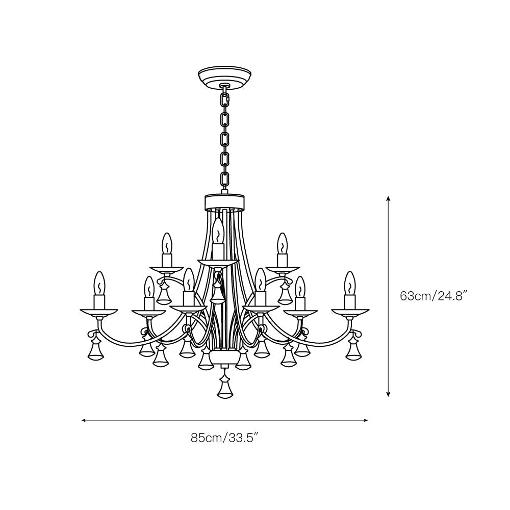 Cuvenara Postmoderner Luxus Messing-Kristall-Kronleuchter-Letslighting