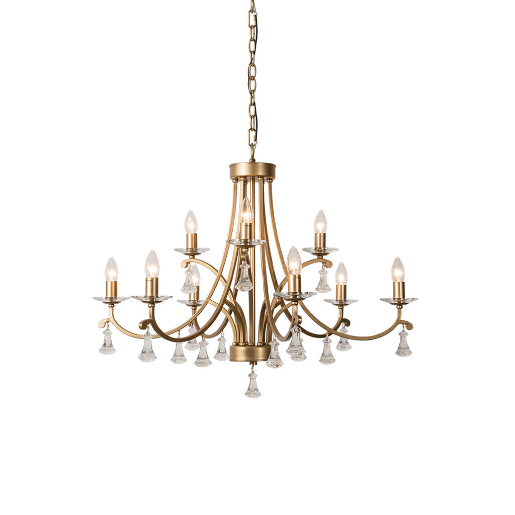 Cuvenara Postmoderner Luxus Messing-Kristall-Kronleuchter-Letslighting