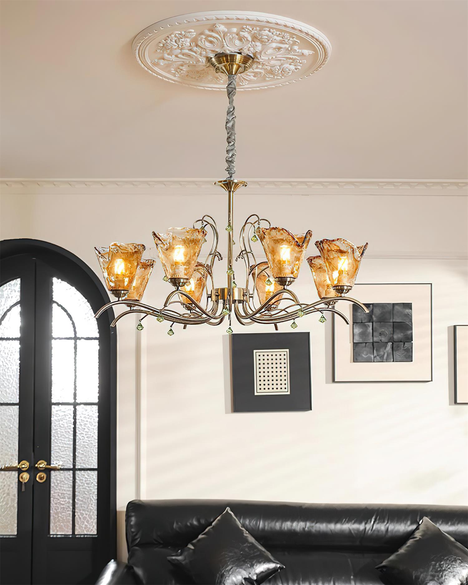 Givona Vintage Glas-Kronleuchter-Letslighting