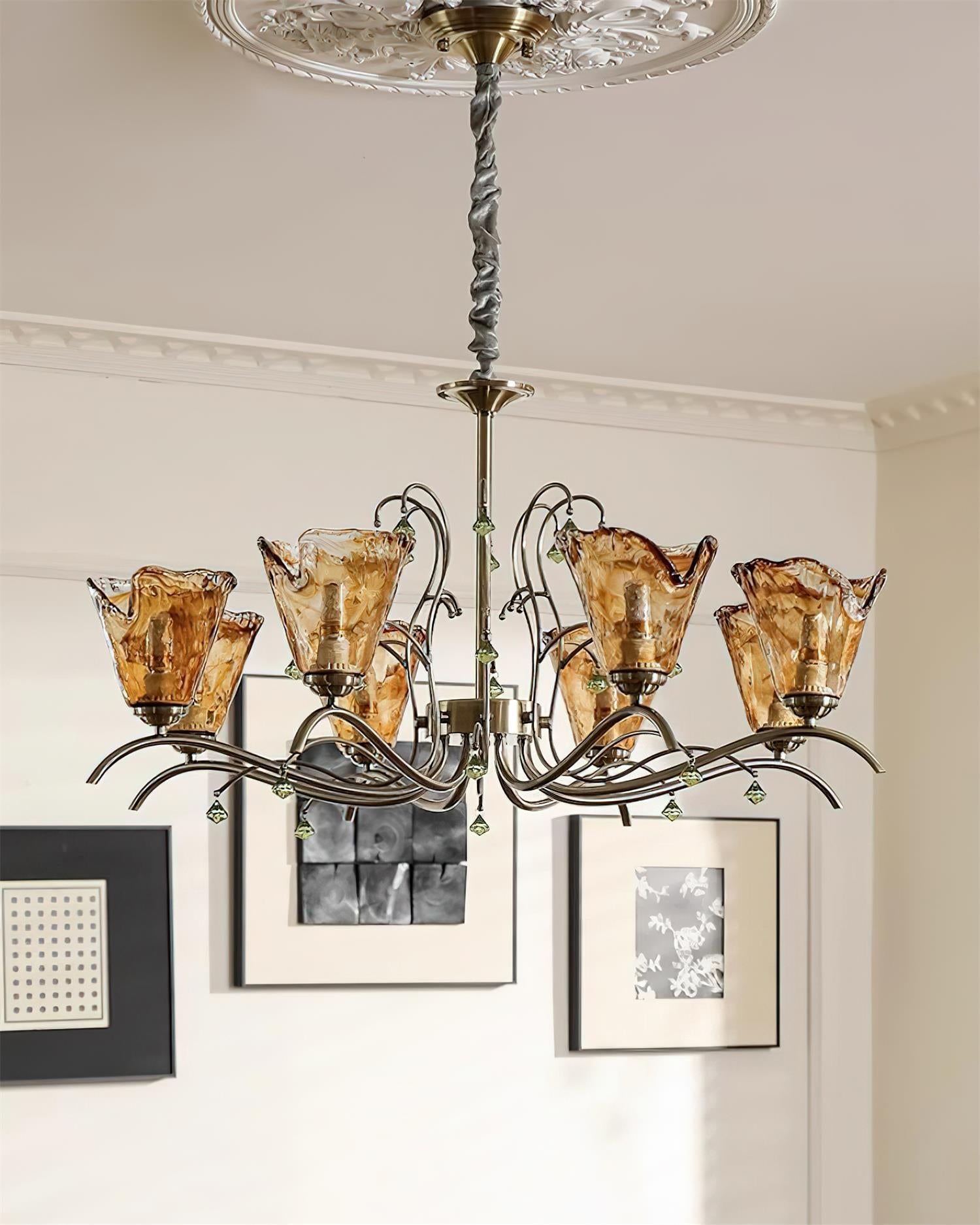 Givona Vintage Glas-Kronleuchter-Letslighting